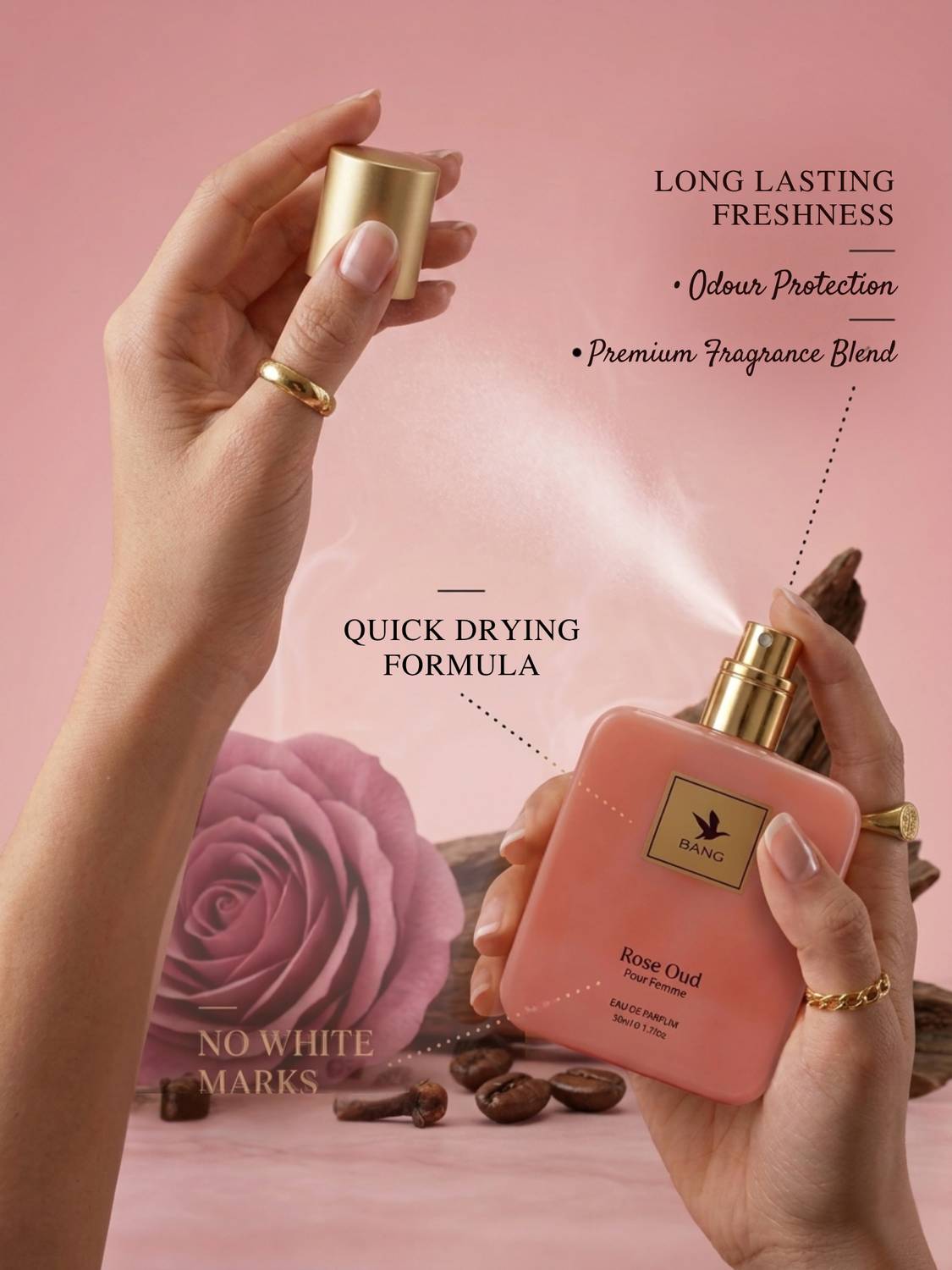 GANS Rose Oud Pour Femme 50ml EDP - Image 3