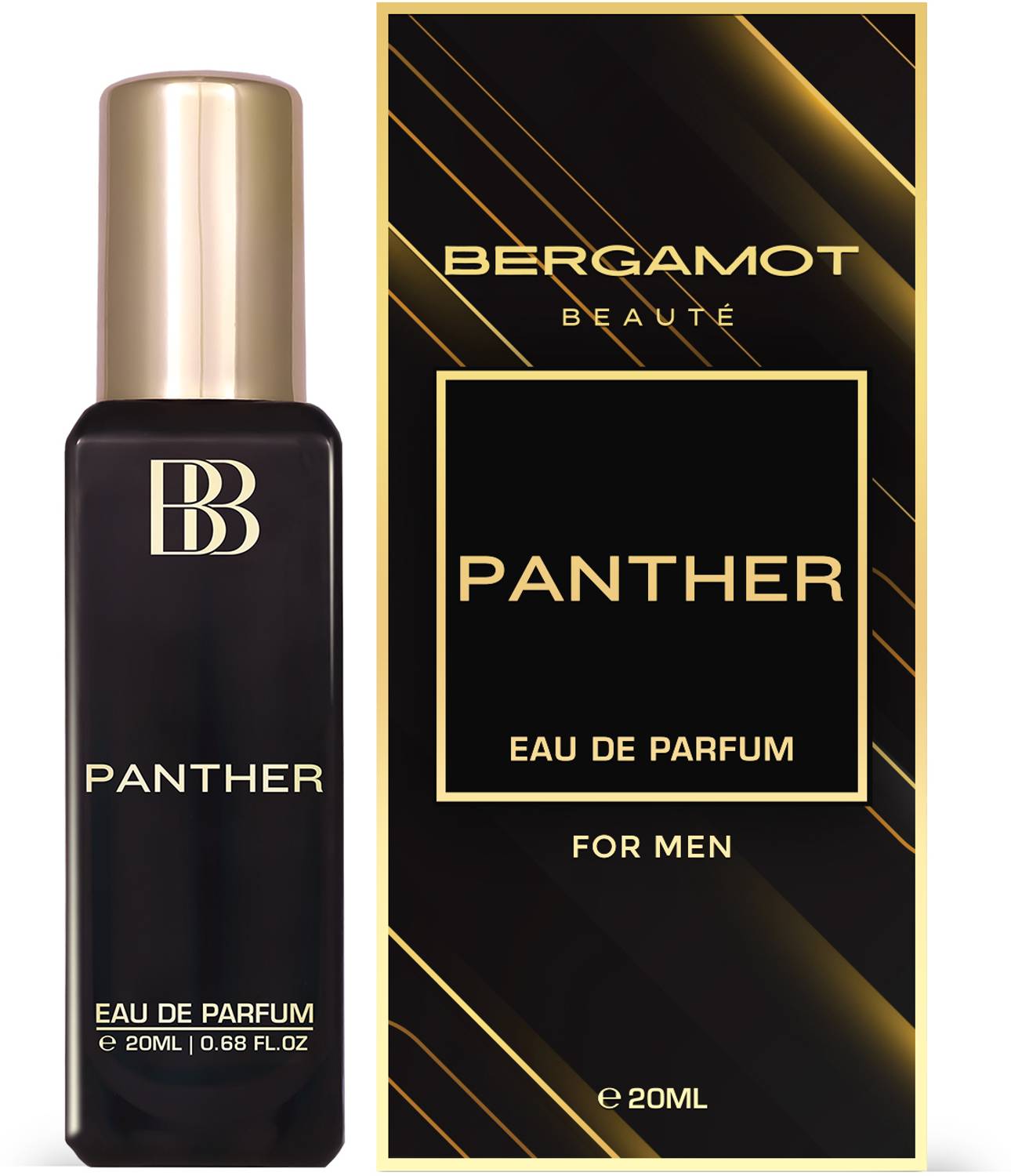 BERGAMOT BEAUTE Panther|Long Lasting Perfume with Bergamot and Patchouli Eau de Parfum  -  20 ml