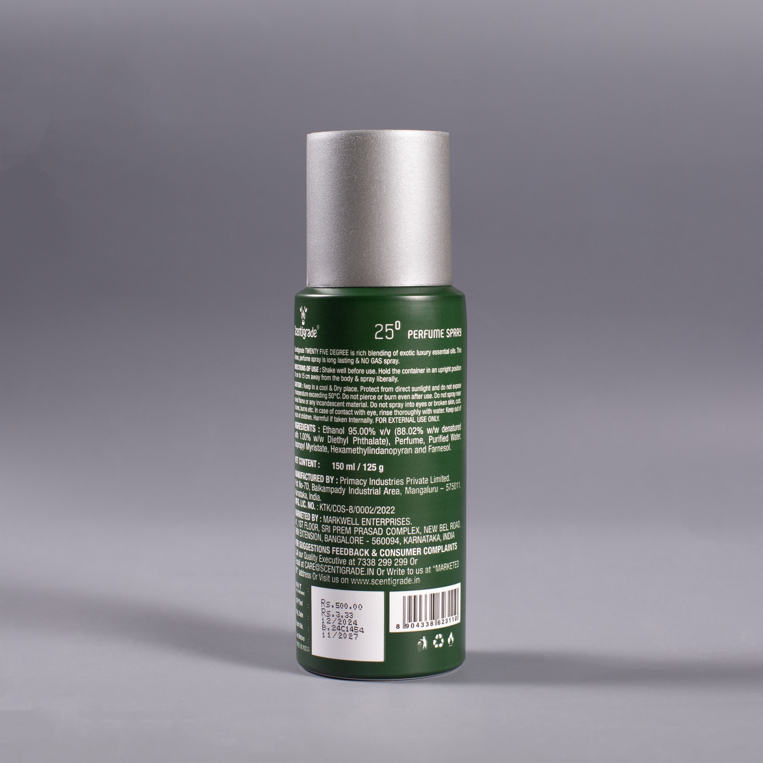 Image of Scentigrade 25 Unisex Luxury Perfume Body Spray| Long Lasting Scent |No Gas Deodrant Perfume Body Spray - For Men & Women