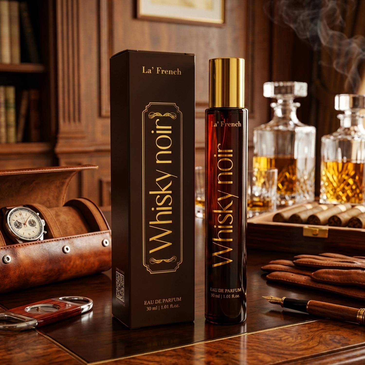 La French Whisky Noir Perfume 30ml - Image 1