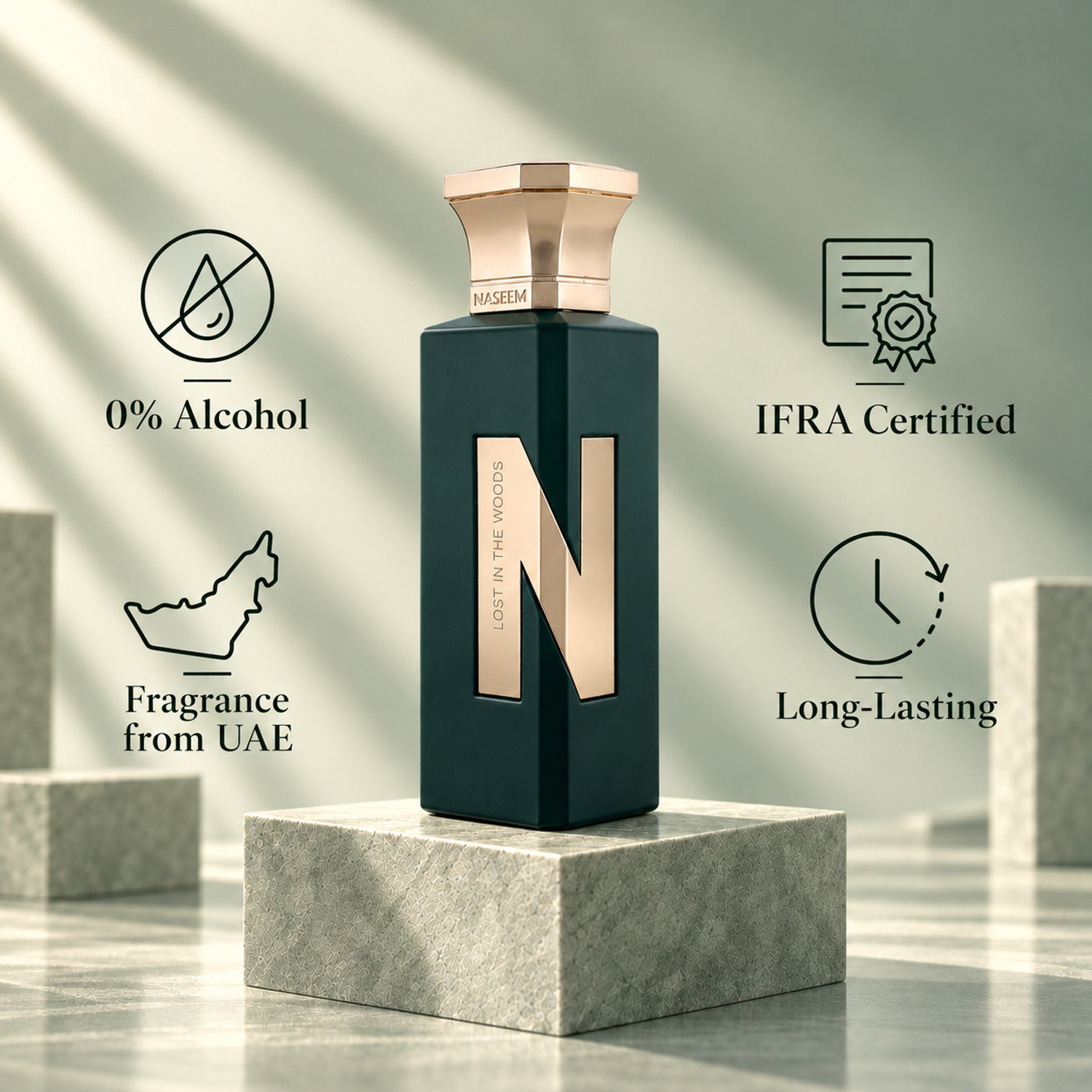Image of NASEEM Lost In The Woods Aqua Perfume Alcohol Free Long-Lasting Eau De Parfum For Men Eau de Parfum - 75 ml (For Men)