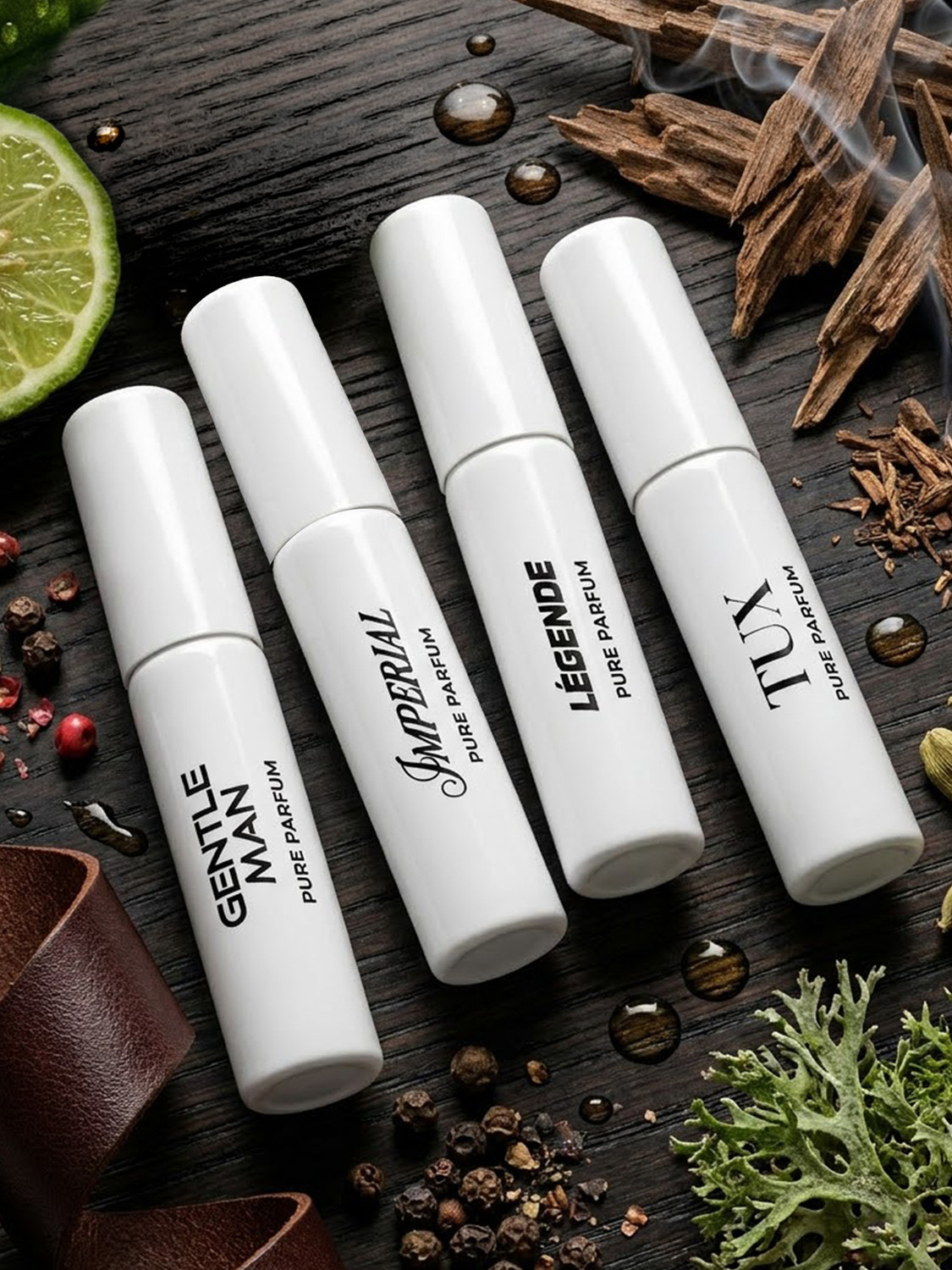 Image of BERGAMOT BEAUTE Discovery Set|4x3ml|Woody & Musky Notes|Long Lasting Perfume - 12 ml