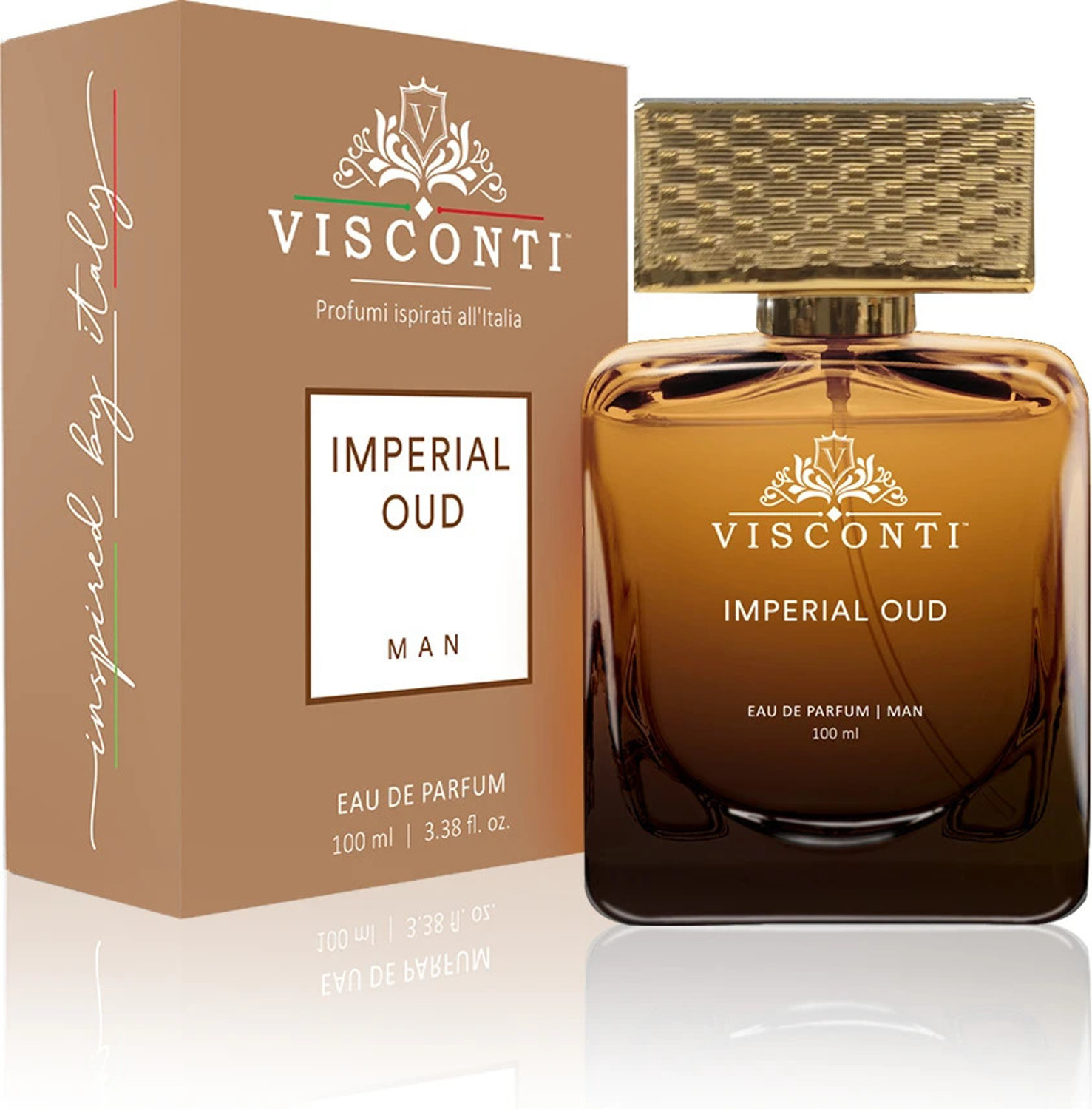 Image of VISCONTI Imperial Oud EDP Perfume With Spices & Musk Long Lasting Festive Wear Fragrance Eau de Parfum - 100 ml