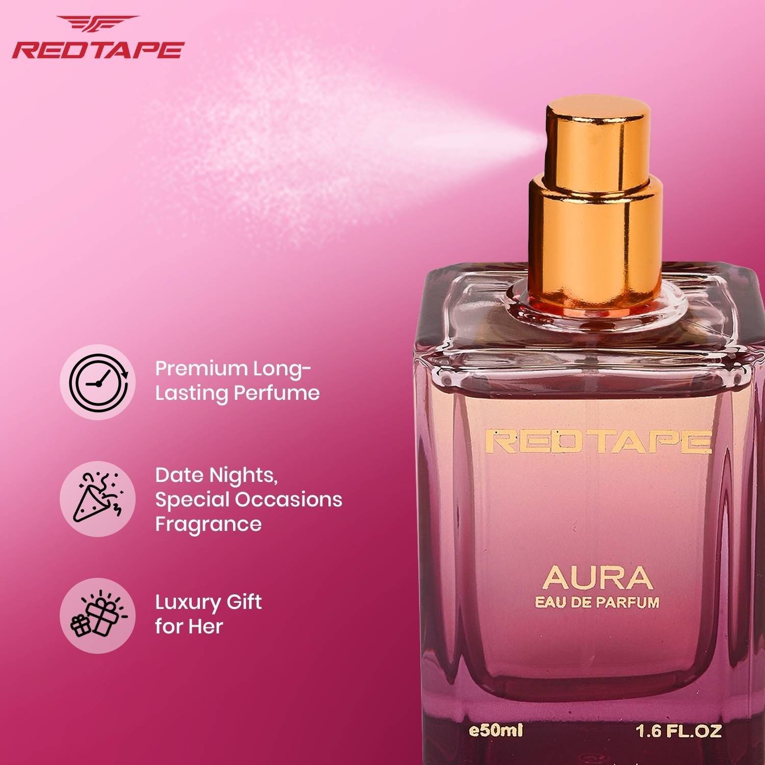 Red Tape Aura Eau de Parfum 50 ml - Image 5