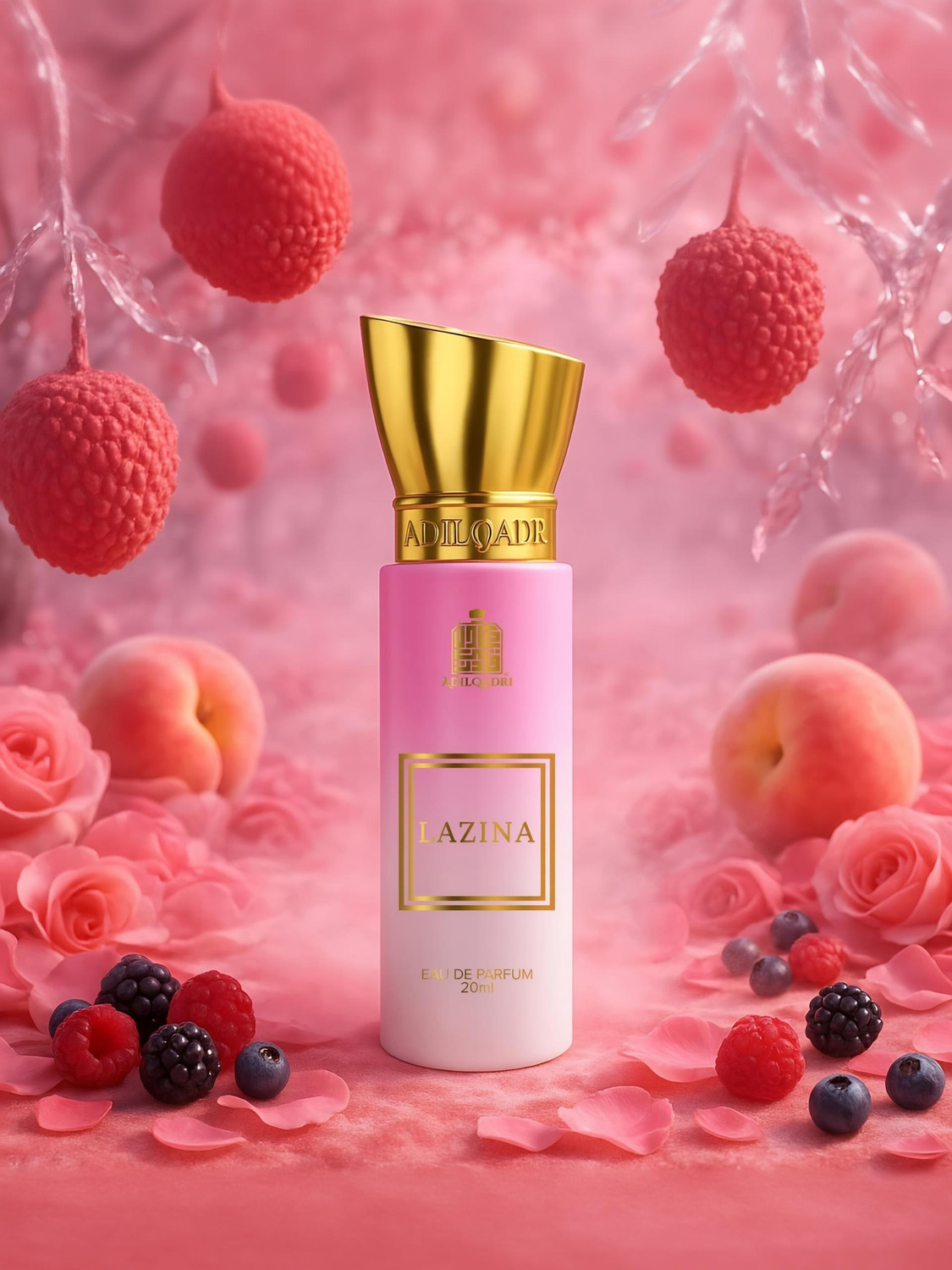 Image of Adilqadri Lazina Perfume For Men & Women | Long-Lasting Fruity & Floral Fragrance | Eau de Parfum - 20 ml