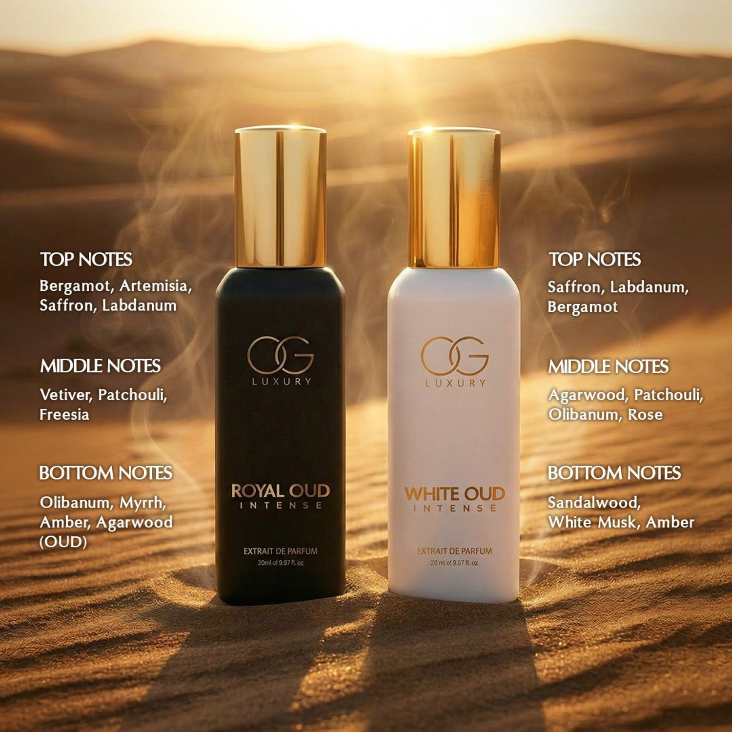 Image of OG LUXURY Intense Flame and Signature OUD Combo | Perfume Gift for Men | Long Lasting Extrait De Parfum - 80 ml
