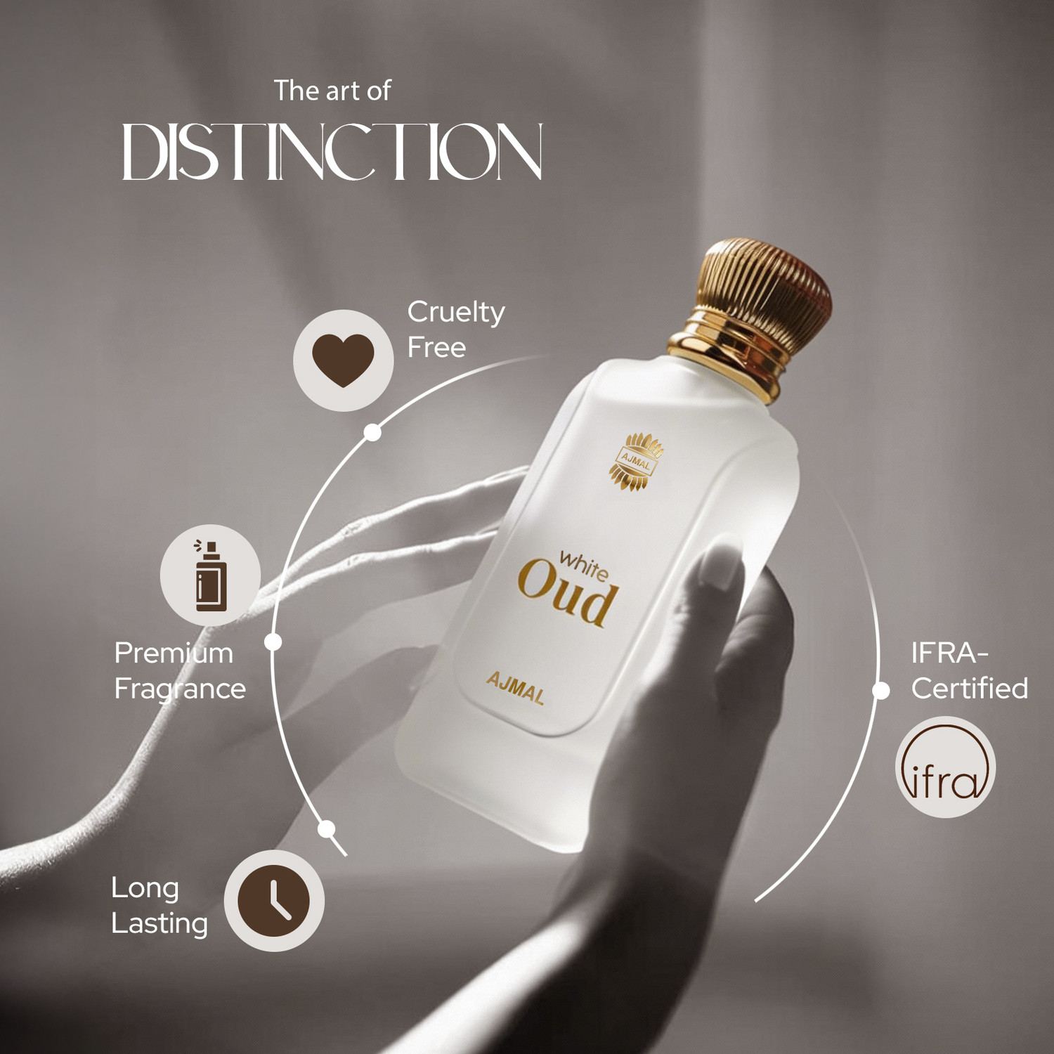Image of Ajmal White Oud Luxury Floral Musky Woody Perfume Eau de Parfum - 100 ml