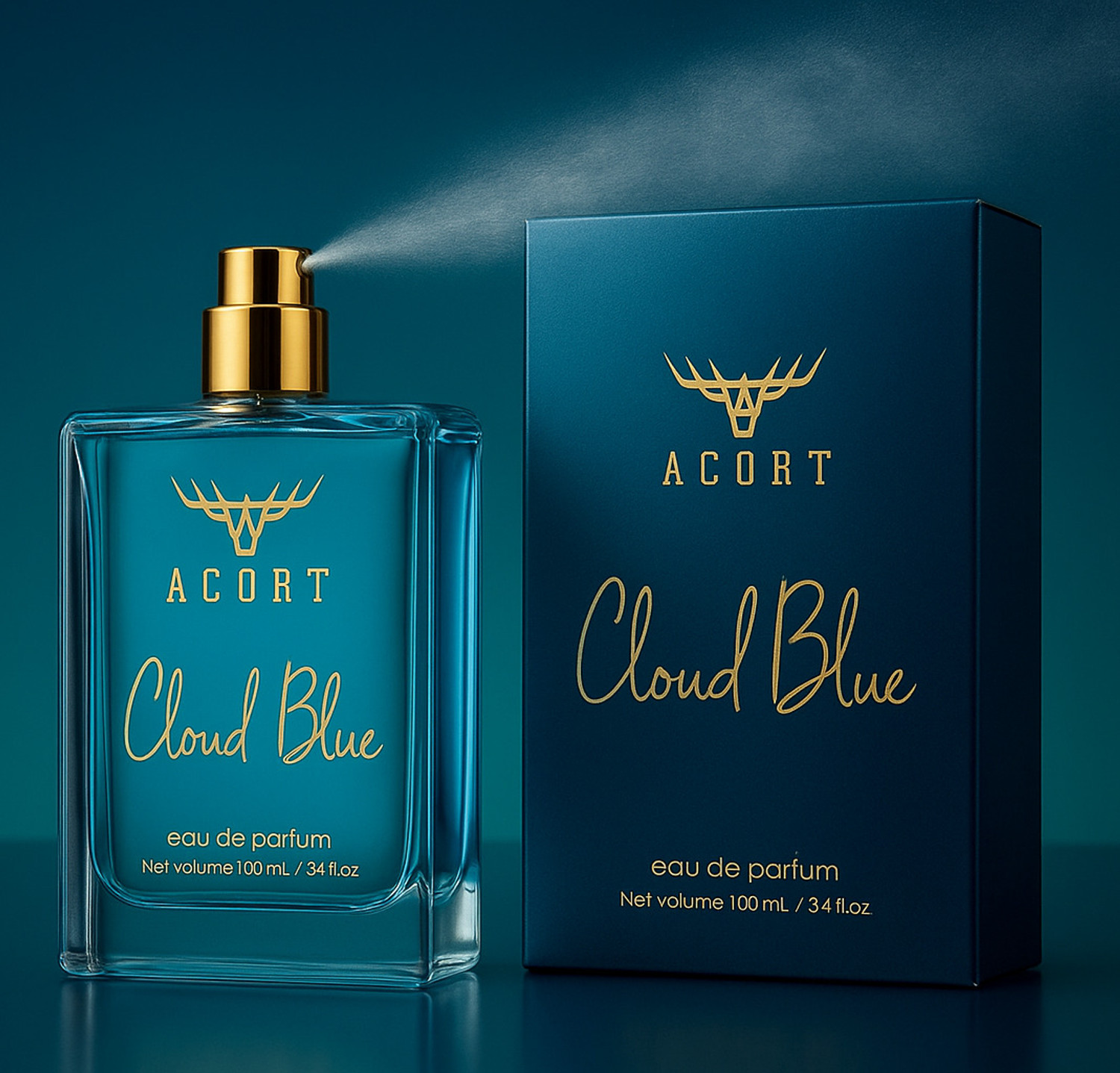 Image of Acort Fresh - Long Lasting Cloud Blue Eau de Parfum - 100 ml