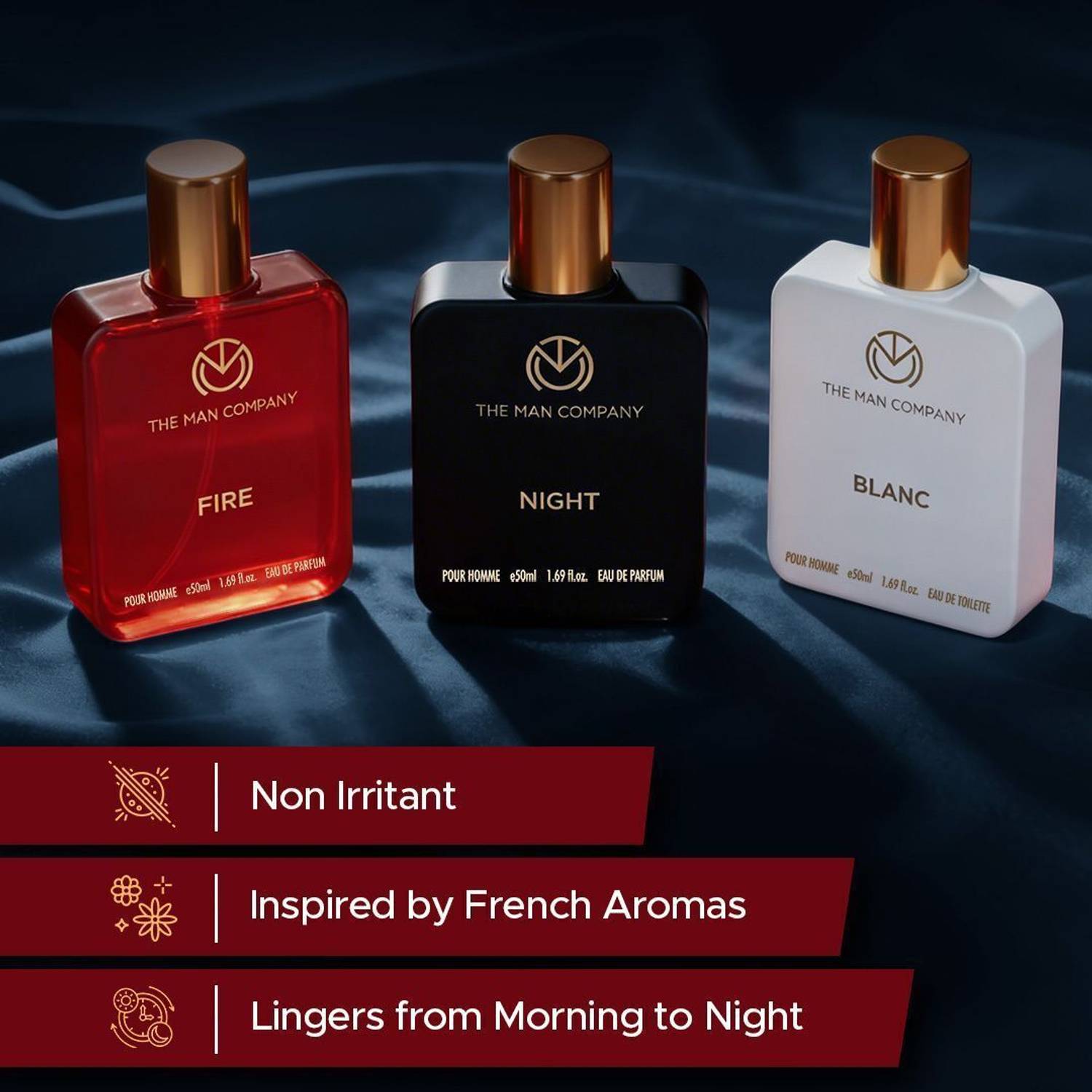 The Man Company Fire, Night, Blanc Pack of 3 · 50 ml (150 ml total) - Image 5