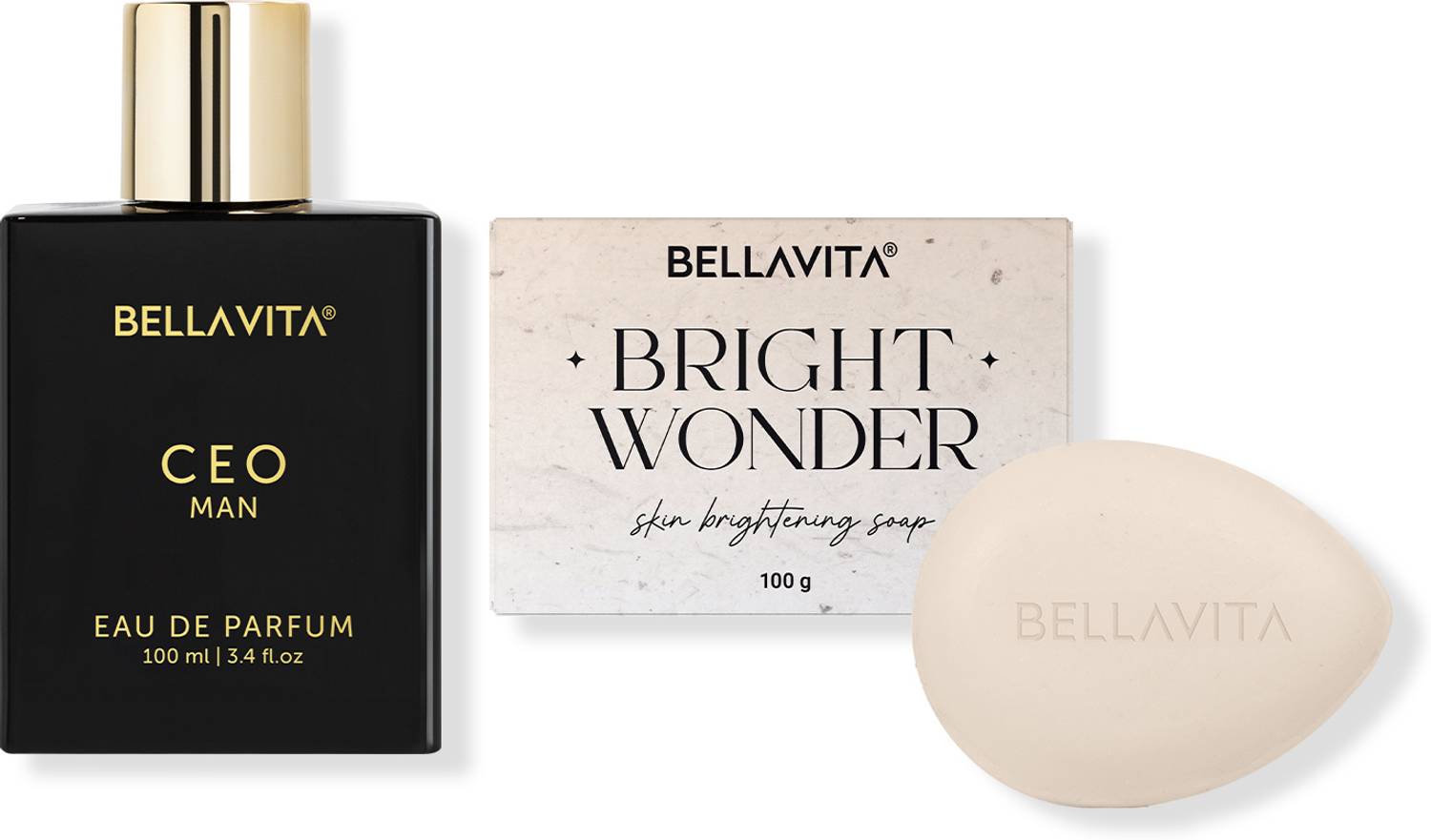 BELLAVITA CEO Man EDP 100 ml + Bright Wonder Bath Soap 100 g Combo - Image 1
