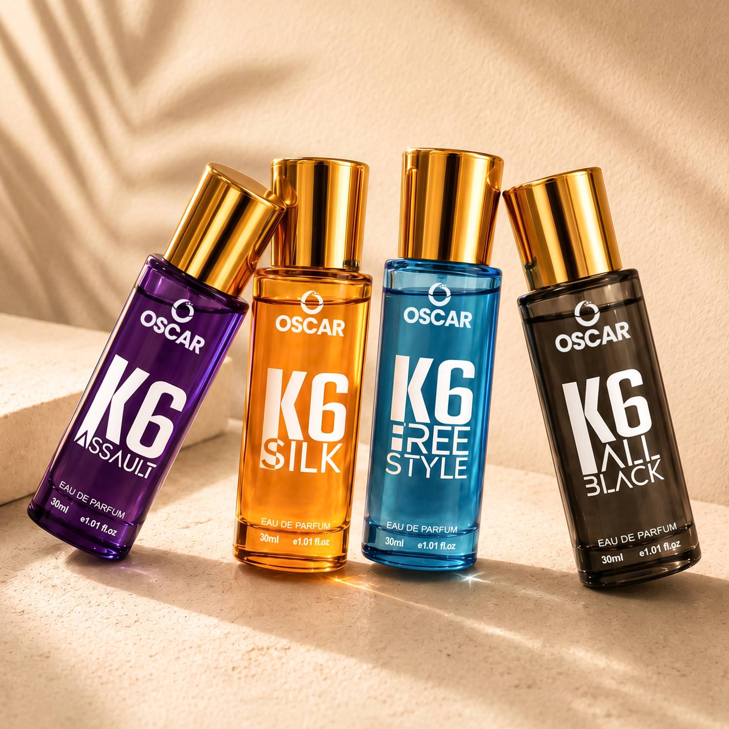 OSCAR K6 Silk All Black 120 ml Perfume Combo - Image 1