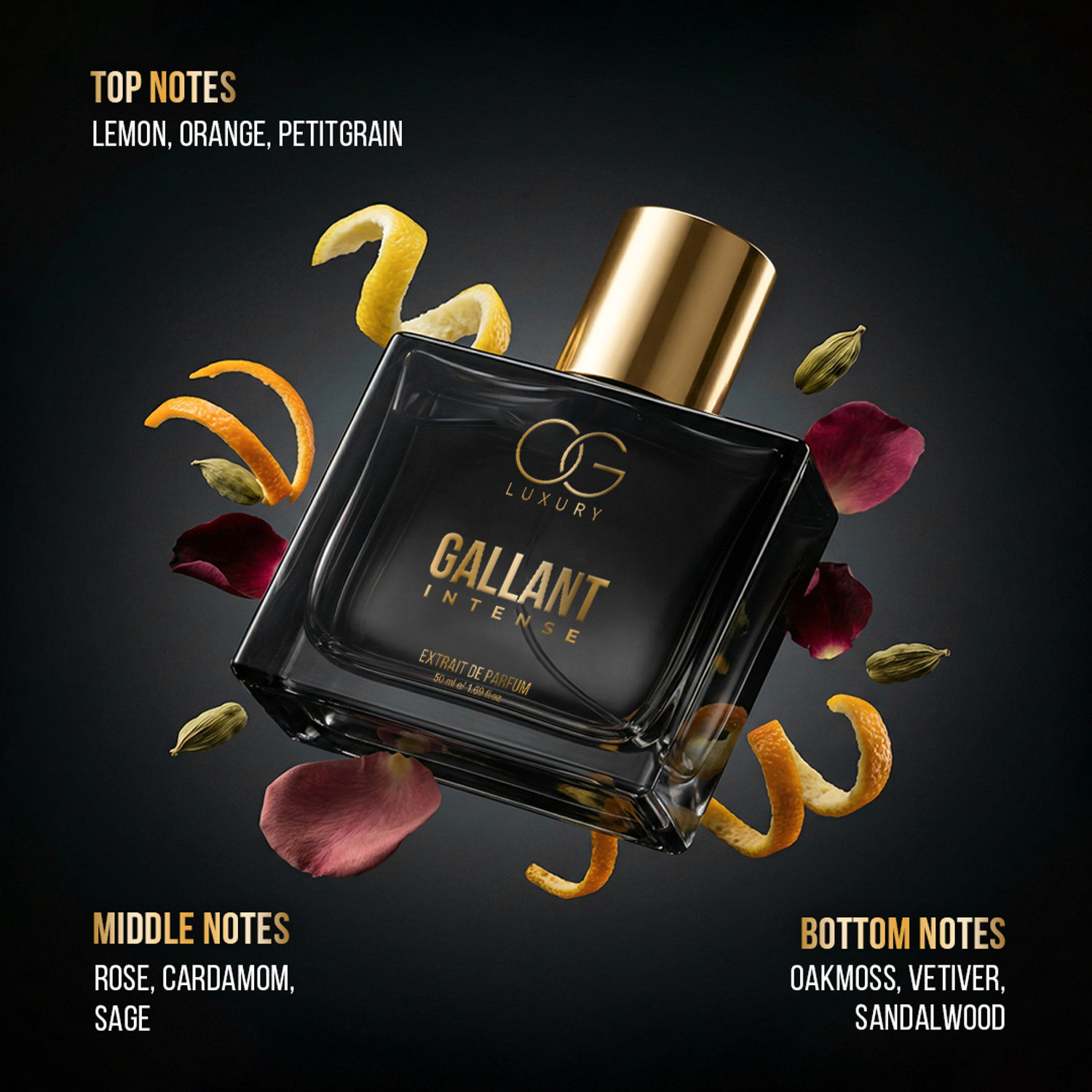 Image of OG LUXURY India's First & Strongest Perfume Gallant Intense, Long Lasting Premium Extrait De Parfum - 50 ml