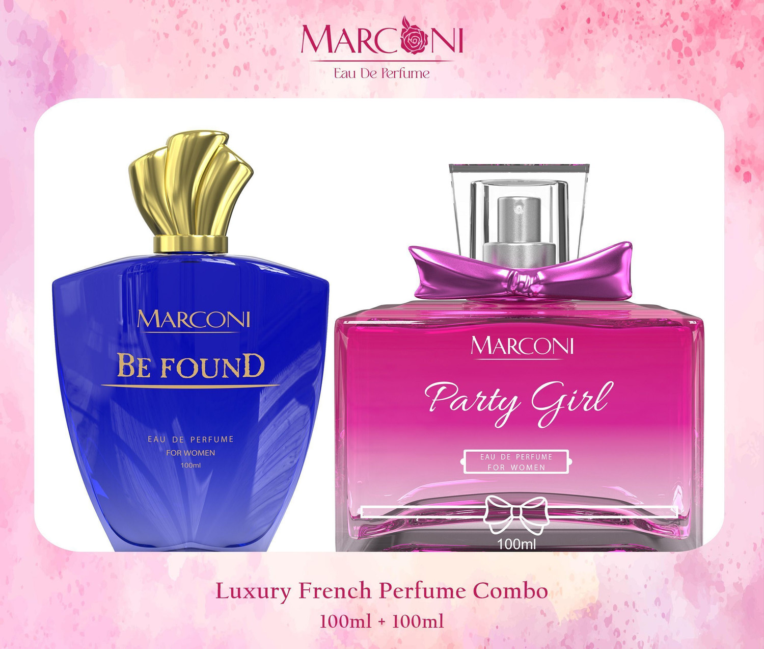 Image of John Phillips Be Found & Party Girl | French Perfume Combo Gift Set For Women Pack of 2 Eau de Parfum - 200 ml