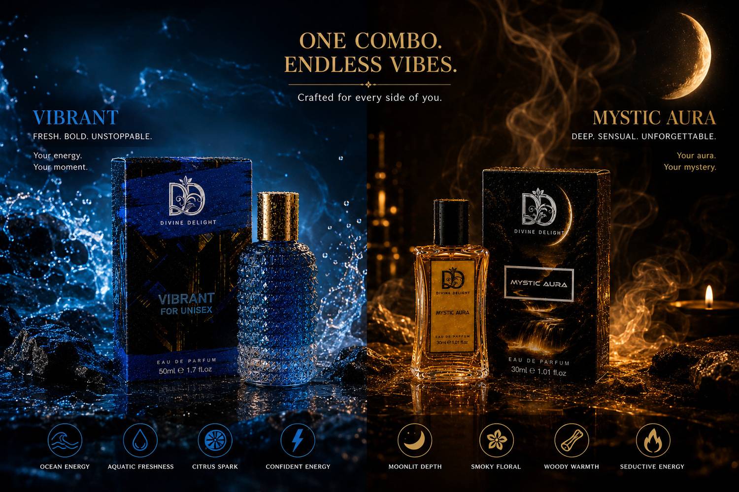 Divine Delight Combo Pack of 2 Eau de Parfum 80ml - Image 5