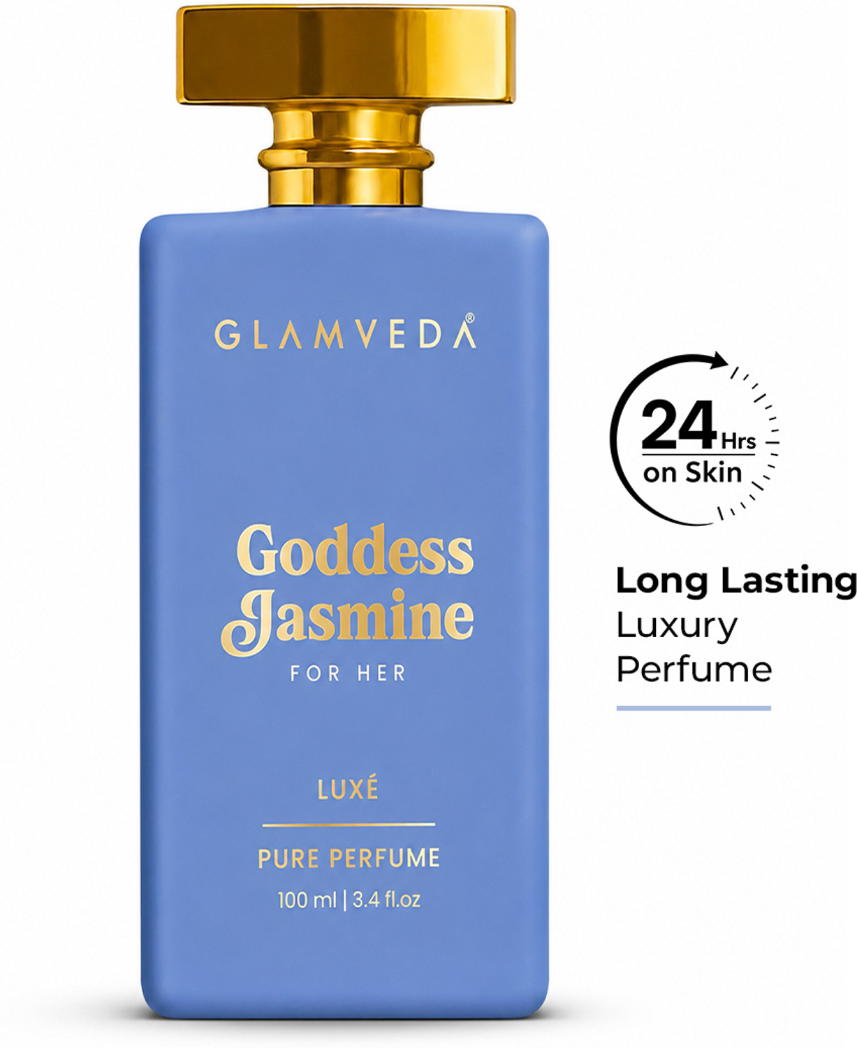 Image of GLAMVEDA Goddess Jasmine Pure Perfume|Luxury perfume|Last upto-12hr|Daily & Party Wear Extrait De Parfum - 100 ml