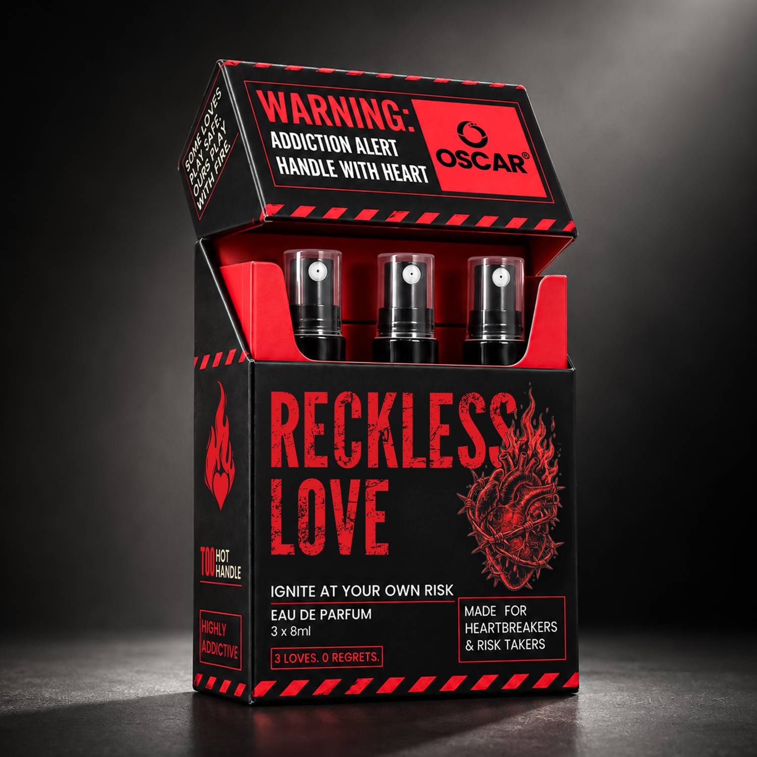 OSCAR Reckless Love Perfume 3 in 1 Pack of 3 · 8 ml (24 ml total) - Image 1