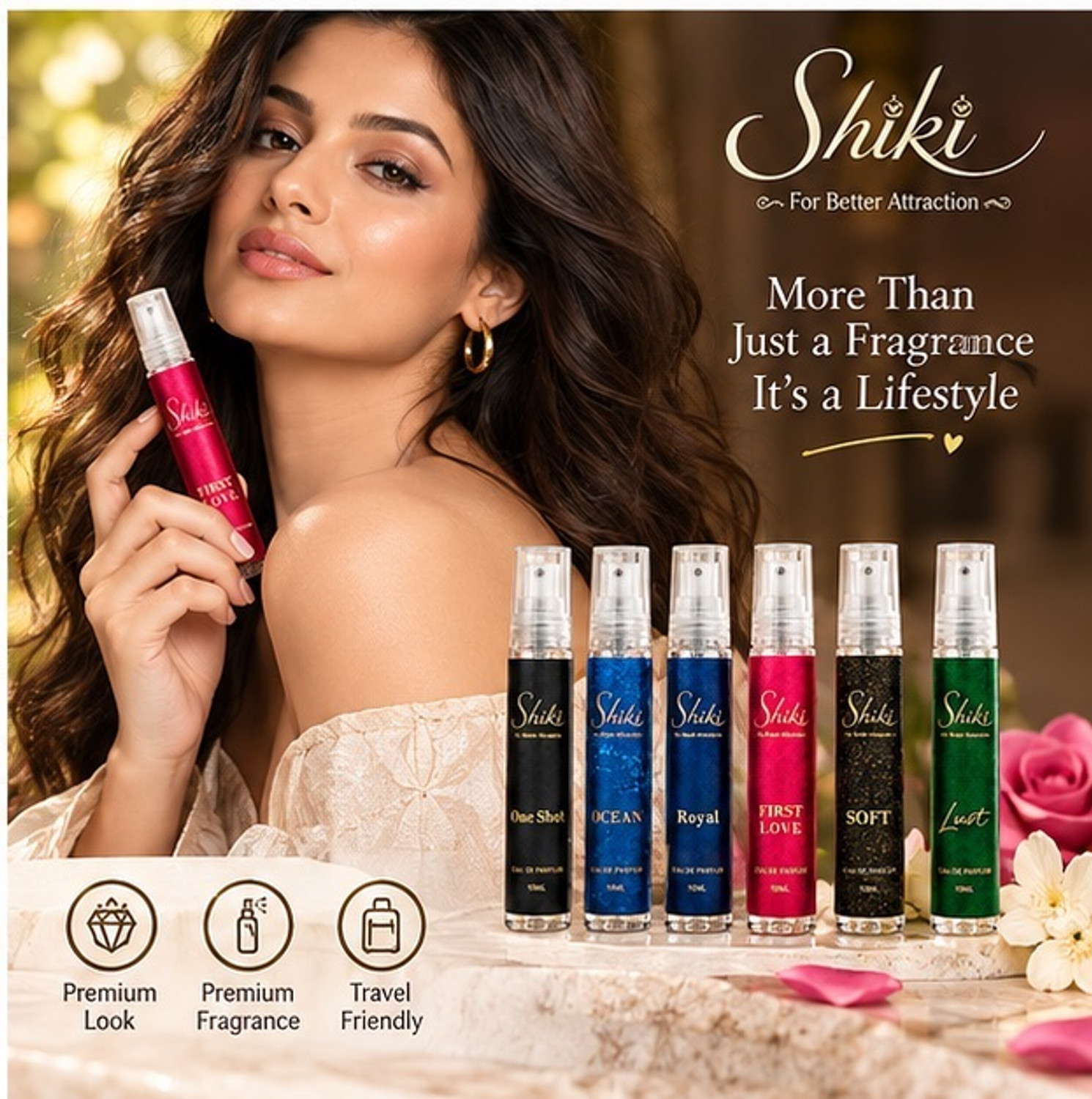 Image of SHIKI Luxury Floral Perfume Gift Set 6 Fragrance Set 6 x 10 ml For Men Eau de Parfum - 60 ml (For Men & Women)