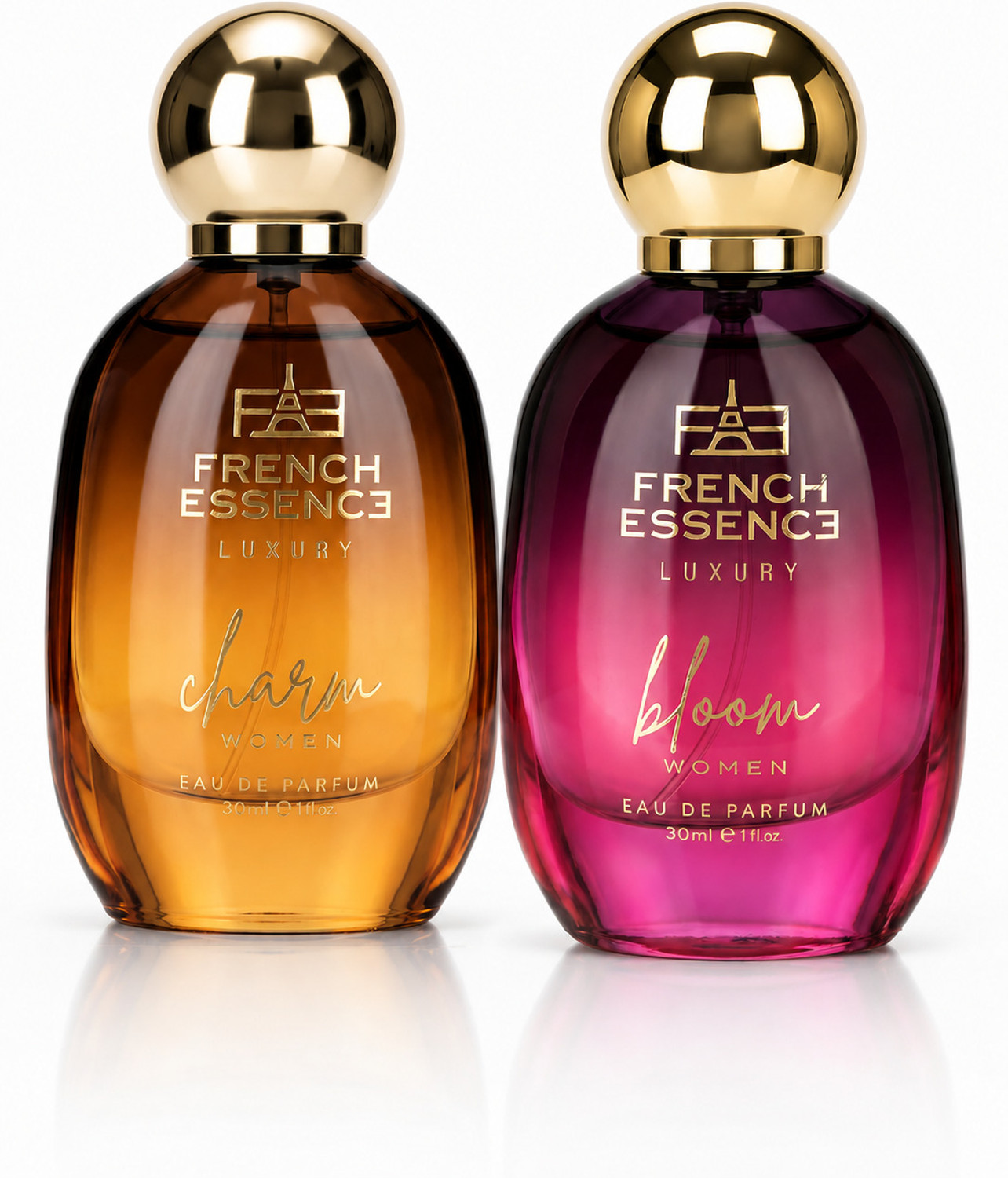 Image of FRENCH ESSENCE Bloom & Charm Perfume For Women Pack Of 2 | 30 ML Each Eau de Parfum - 60 ml (For Women)