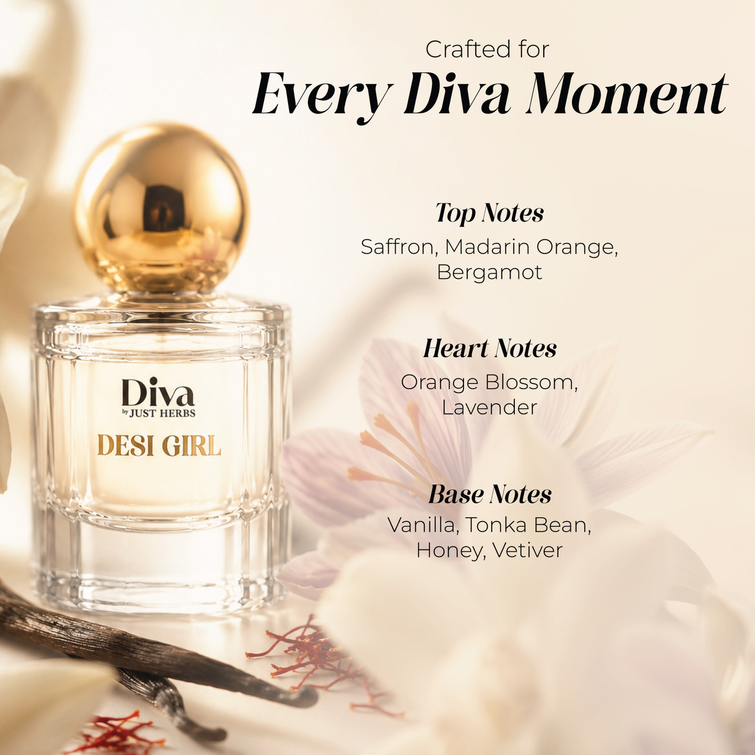 Image of Just Herbs DivaDrama Queen + Desi Girl Eau De Parfum Gift Set (2 x 50ml) Eau de Parfum - 100 ml