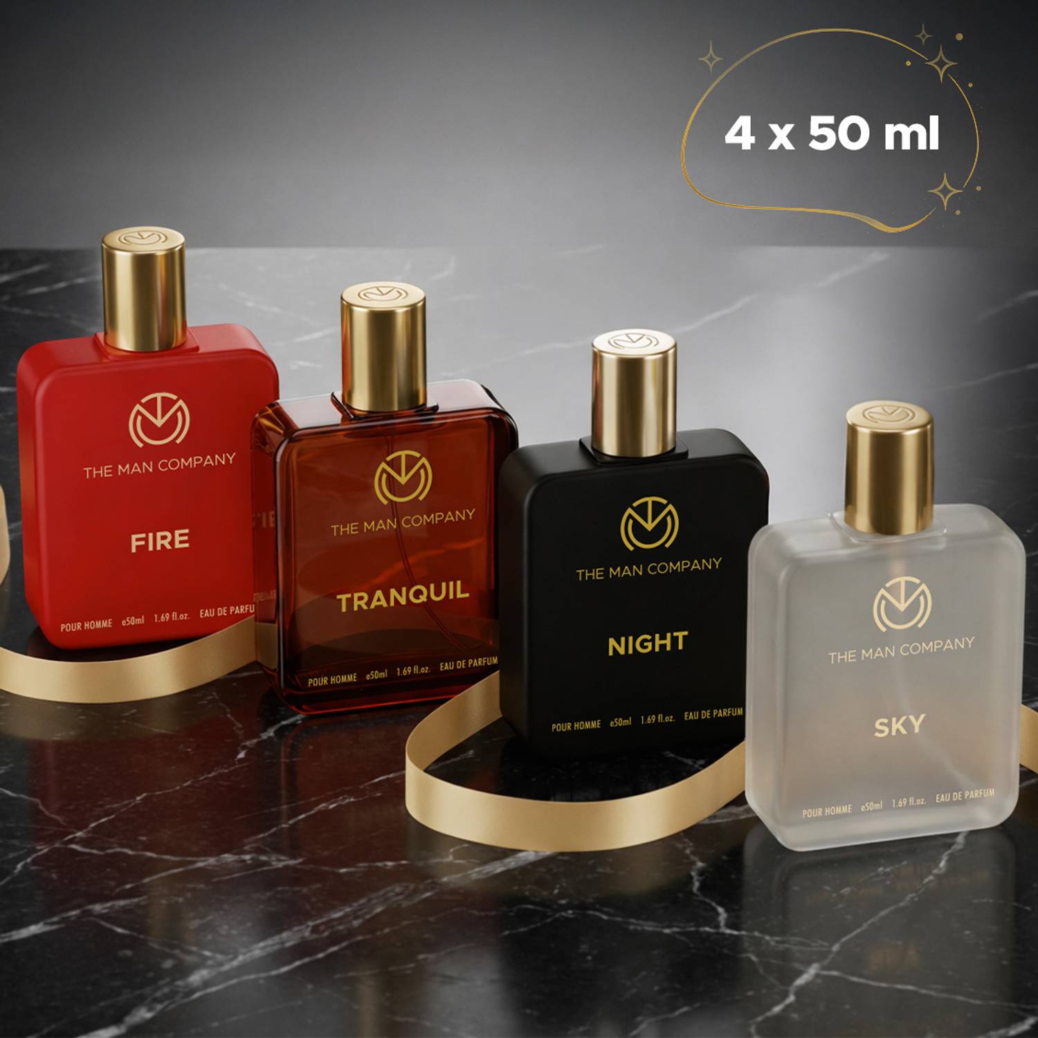 THE द मैन कंपनी Luxury Perfume Set 4 Pack of 4 · 50 ml (200 ml total) - Image 1