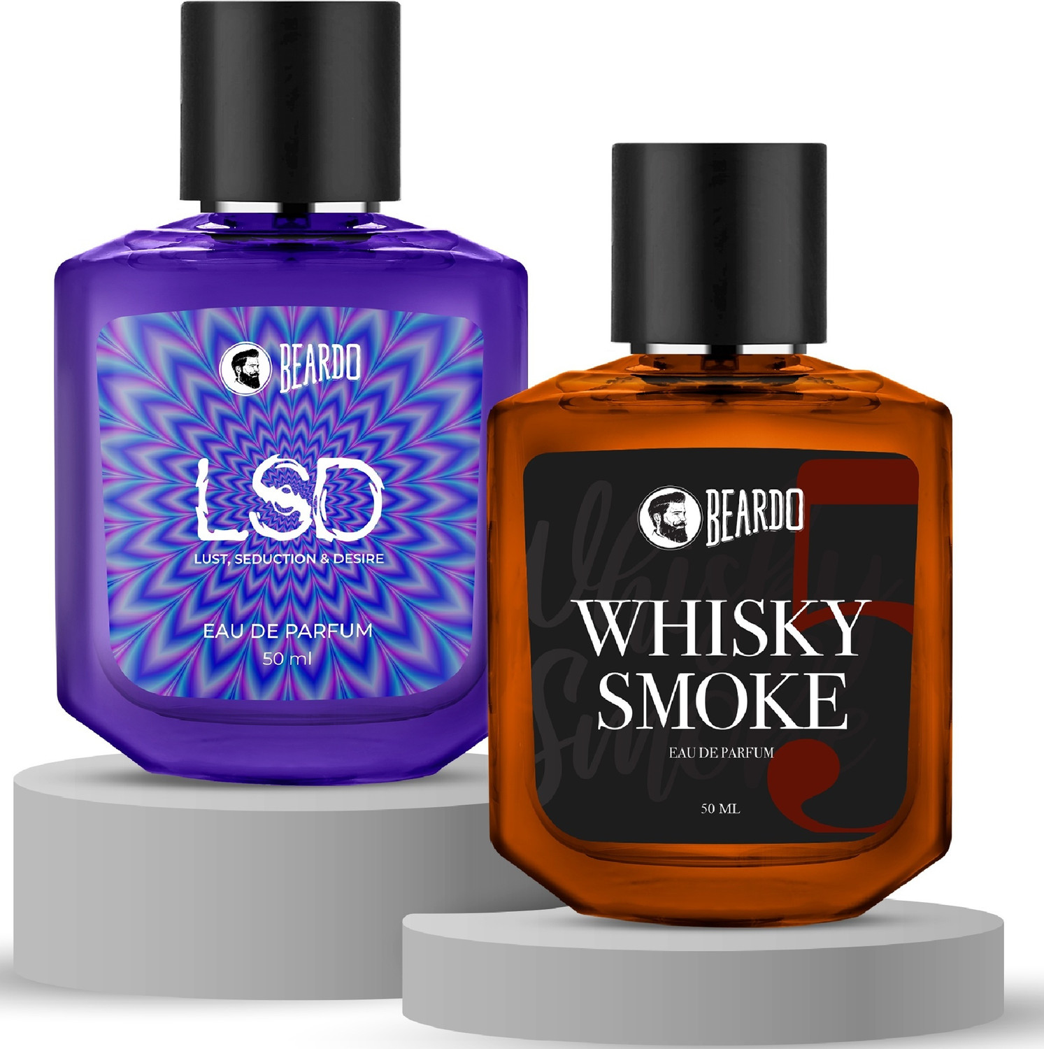 Image of BEARDO Whiskey Smoke Perfume & LSD Perfume EDP (Set of 2) Combo | Strong & Long Lasting Perfume - 100 ml