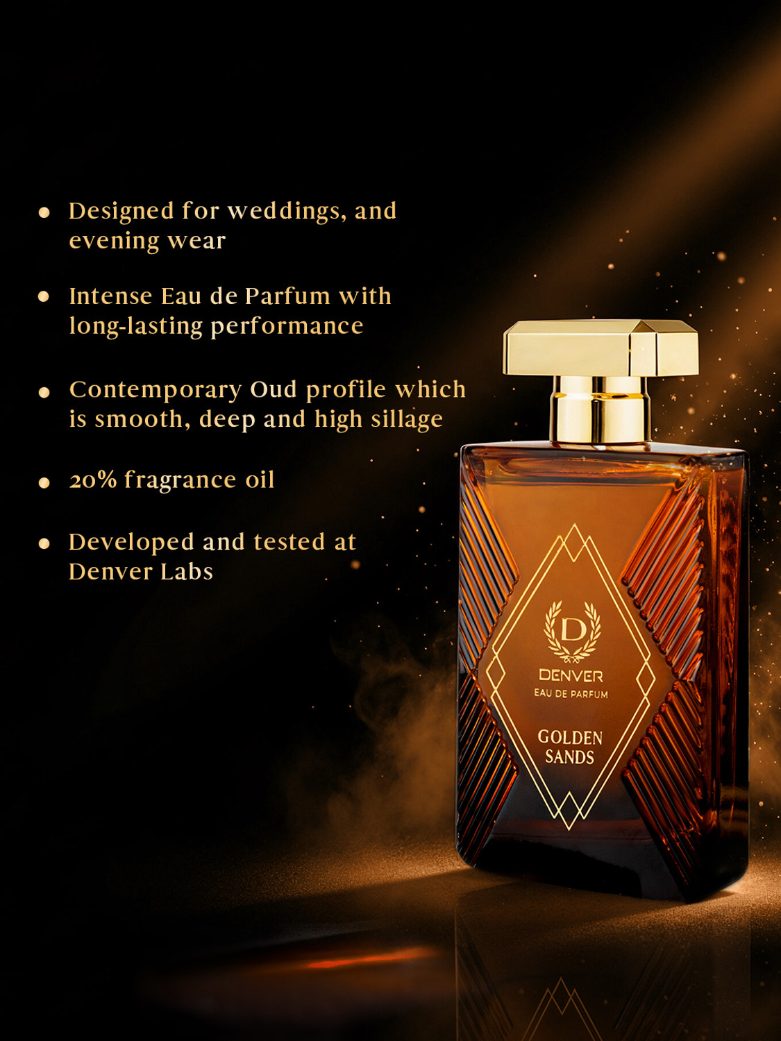 Image of DENVER Golden Sands | Premium & Long Lasting| Aromatic Oud | Eau de Parfum - 100 ml