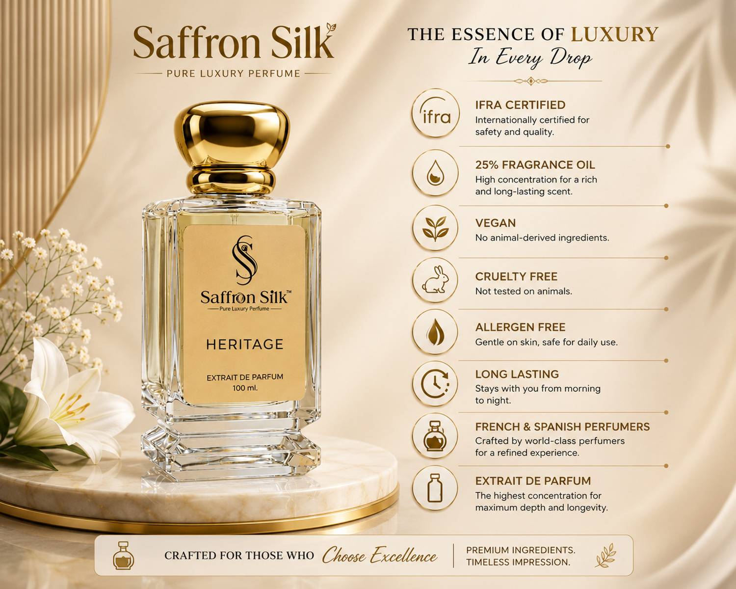 saffron silk Heritage Extrait De Parfum - 100 ml - Image 5