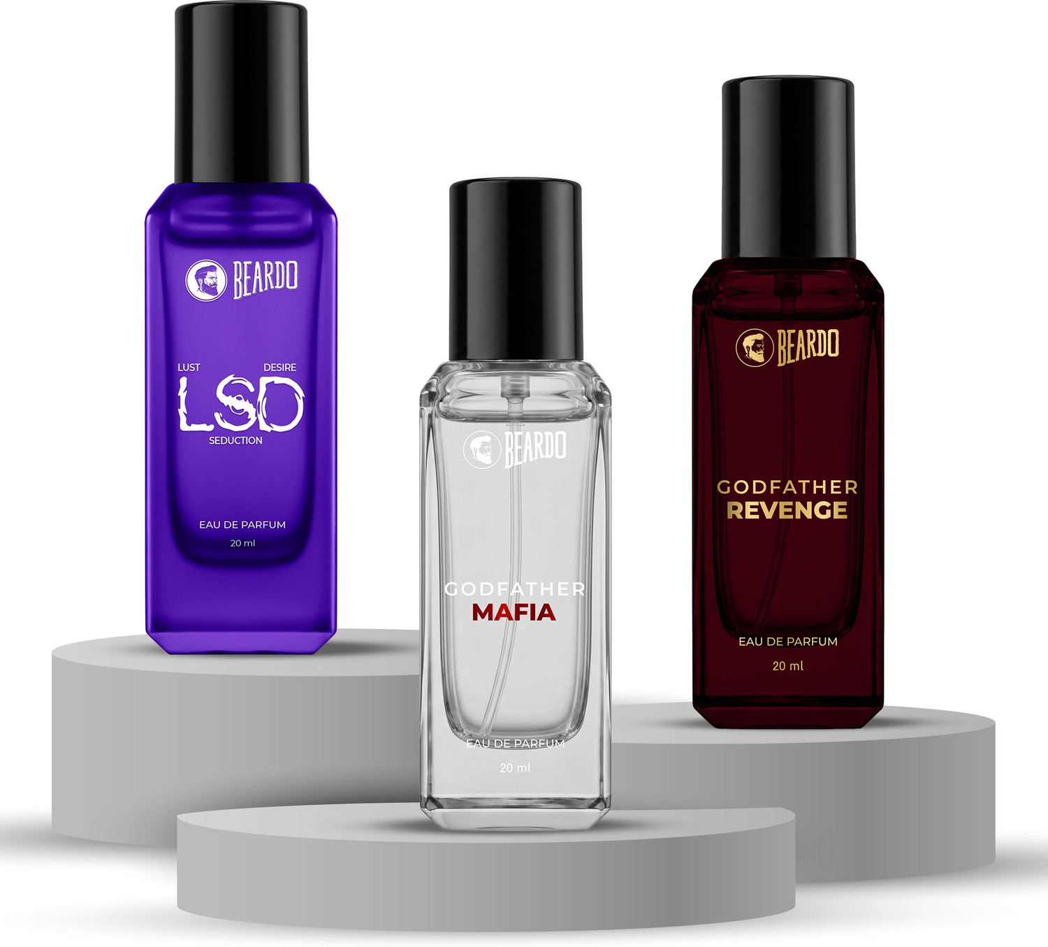 Image of BEARDO Whisky Smoke, LSD & Godfather Revenge | Fruity-Woody-Aromatic | Perfume For Men Eau de Parfum - 60 ml