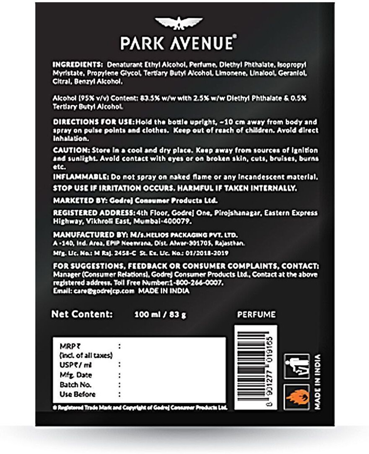 Image of PARK AVENUE oud luxury perfume for men-pack of 1 Eau de Parfum - 100 ml