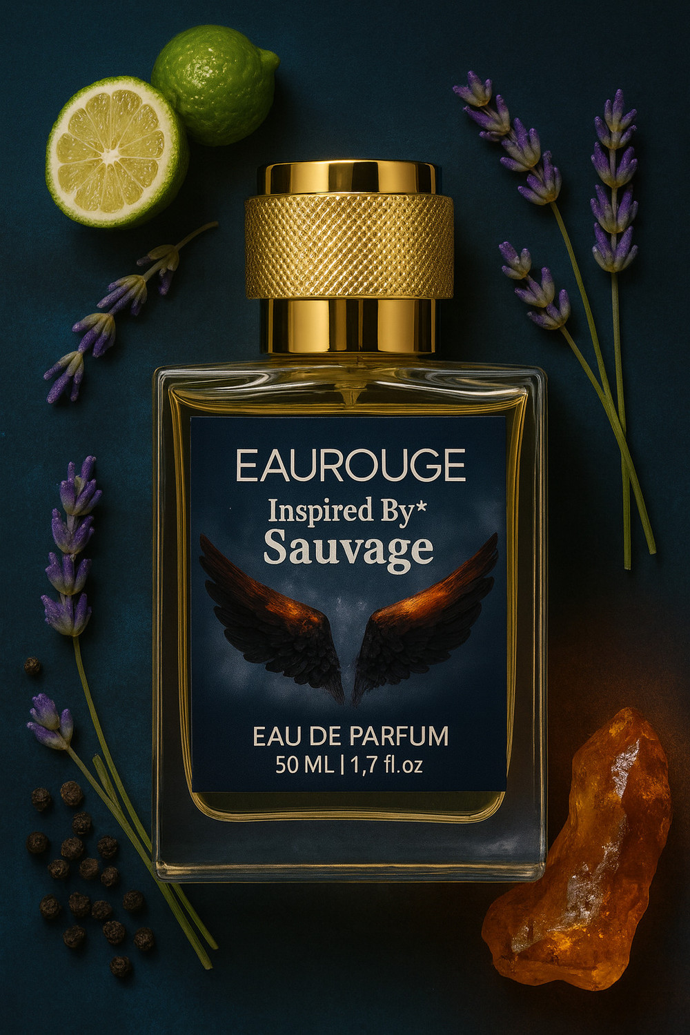 Image of EAU ROUGE Sauvage Eau de Parfum 50ml | Long Lasting Fresh Spicy Perfume for Men Eau de Parfum - 100 ml