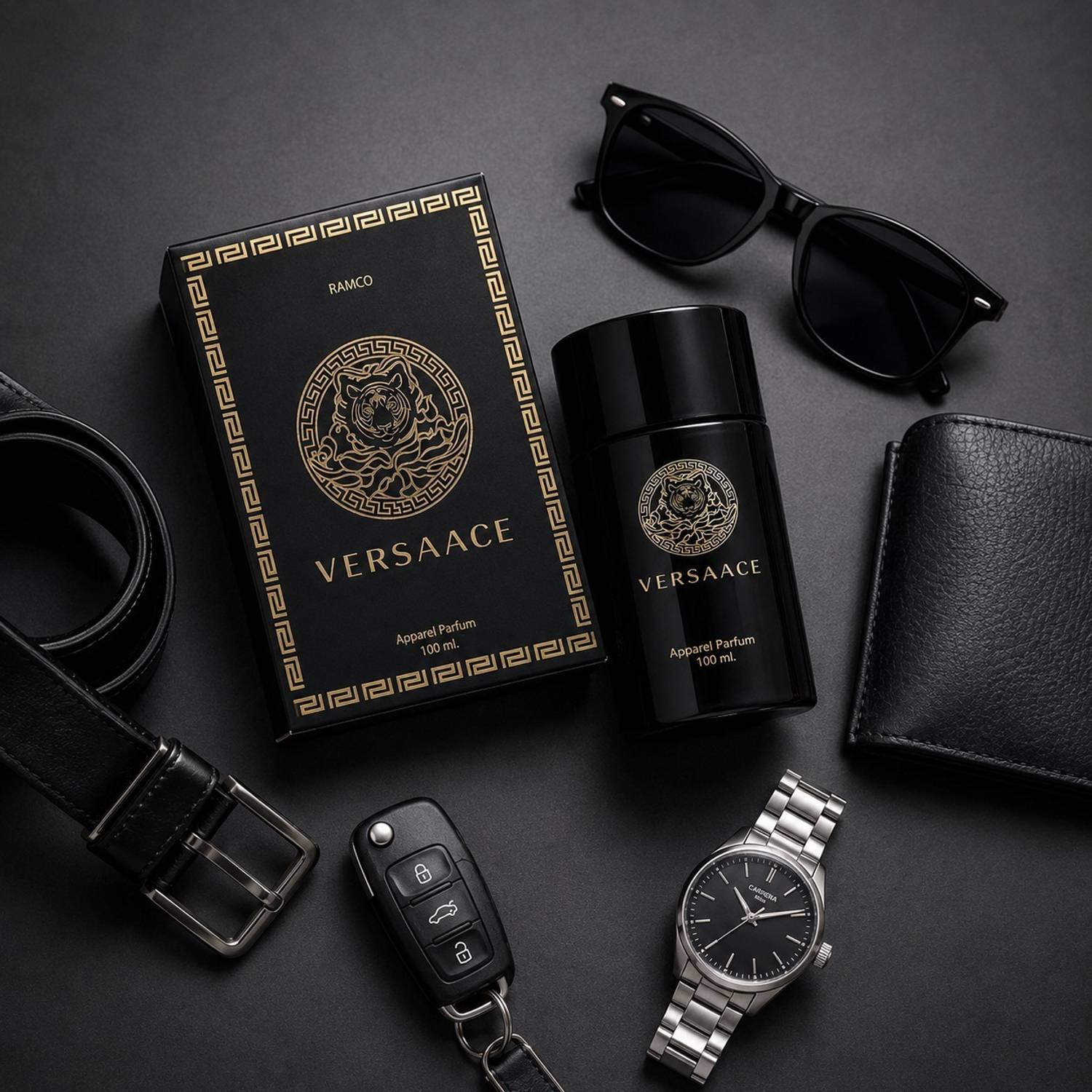 RAMCO VERSAACE Premium Luxury Black Woody Musky Fragrance Eau de