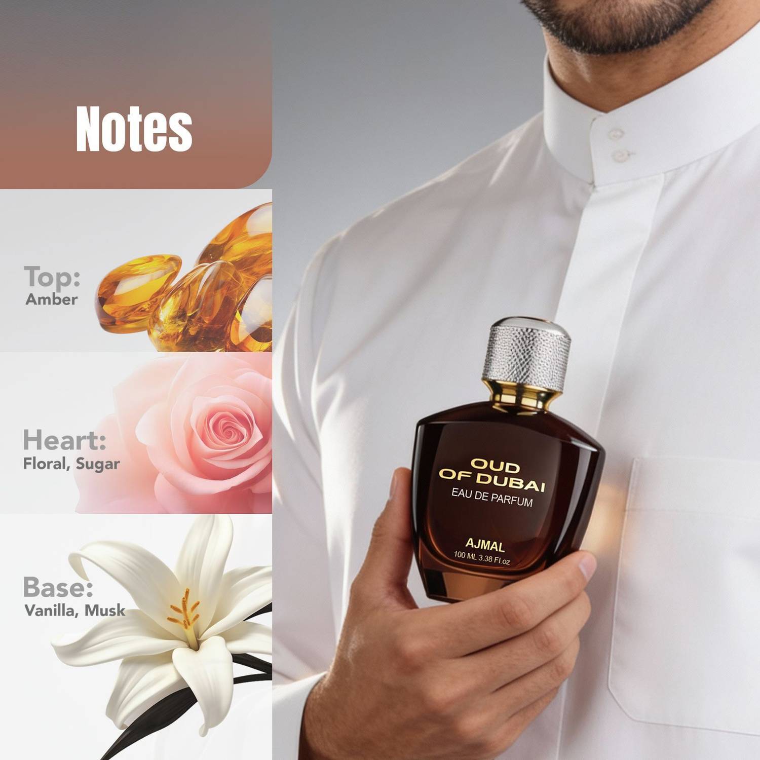 Ajmal Intense & Iconic Oud of Dubai Perfume & Wallet Gift Set - 100 ml - Image 4