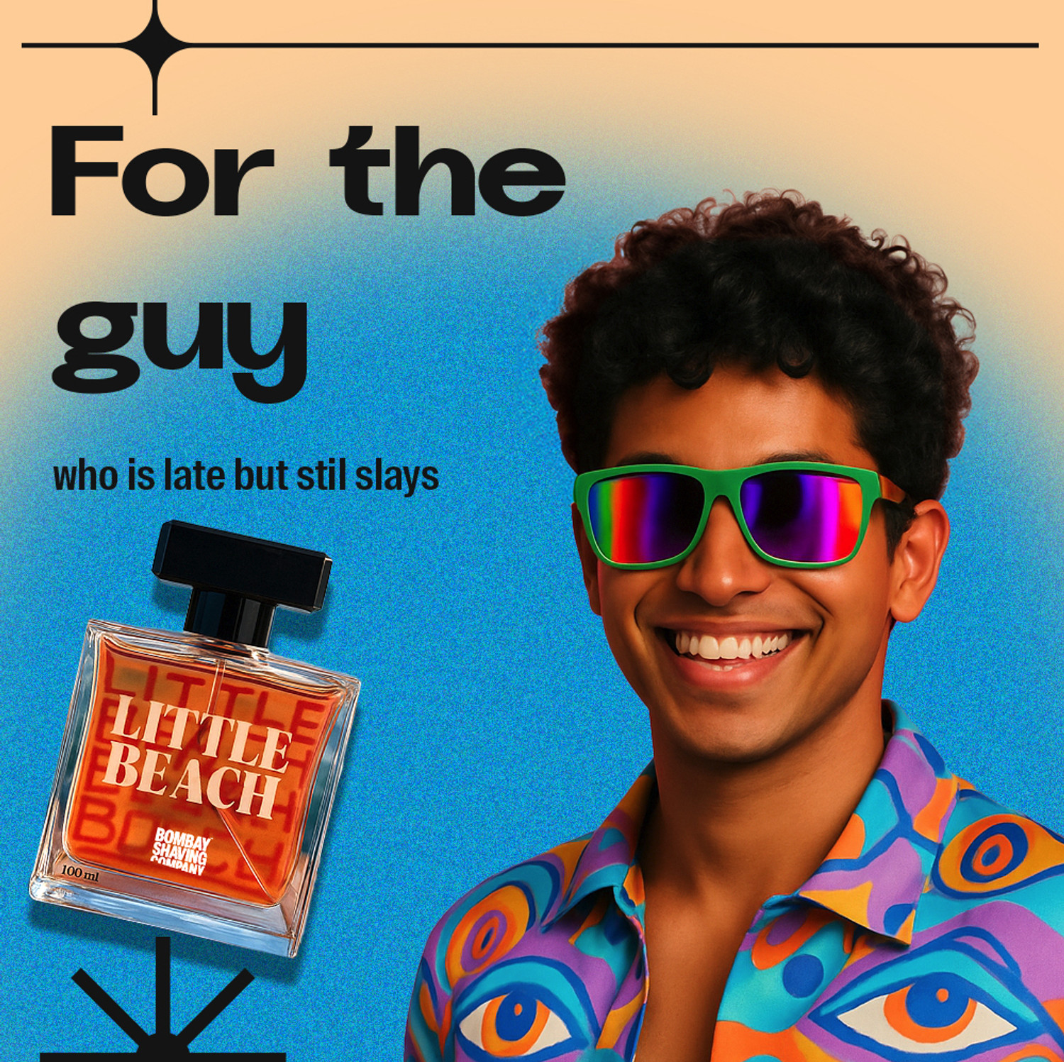 Image of BOMBAY SHAVING COMPANY Little Beach Eau De Parfum | Fresh Citrus & Marine Unisex Perfume Eau de Parfum - 100 ml