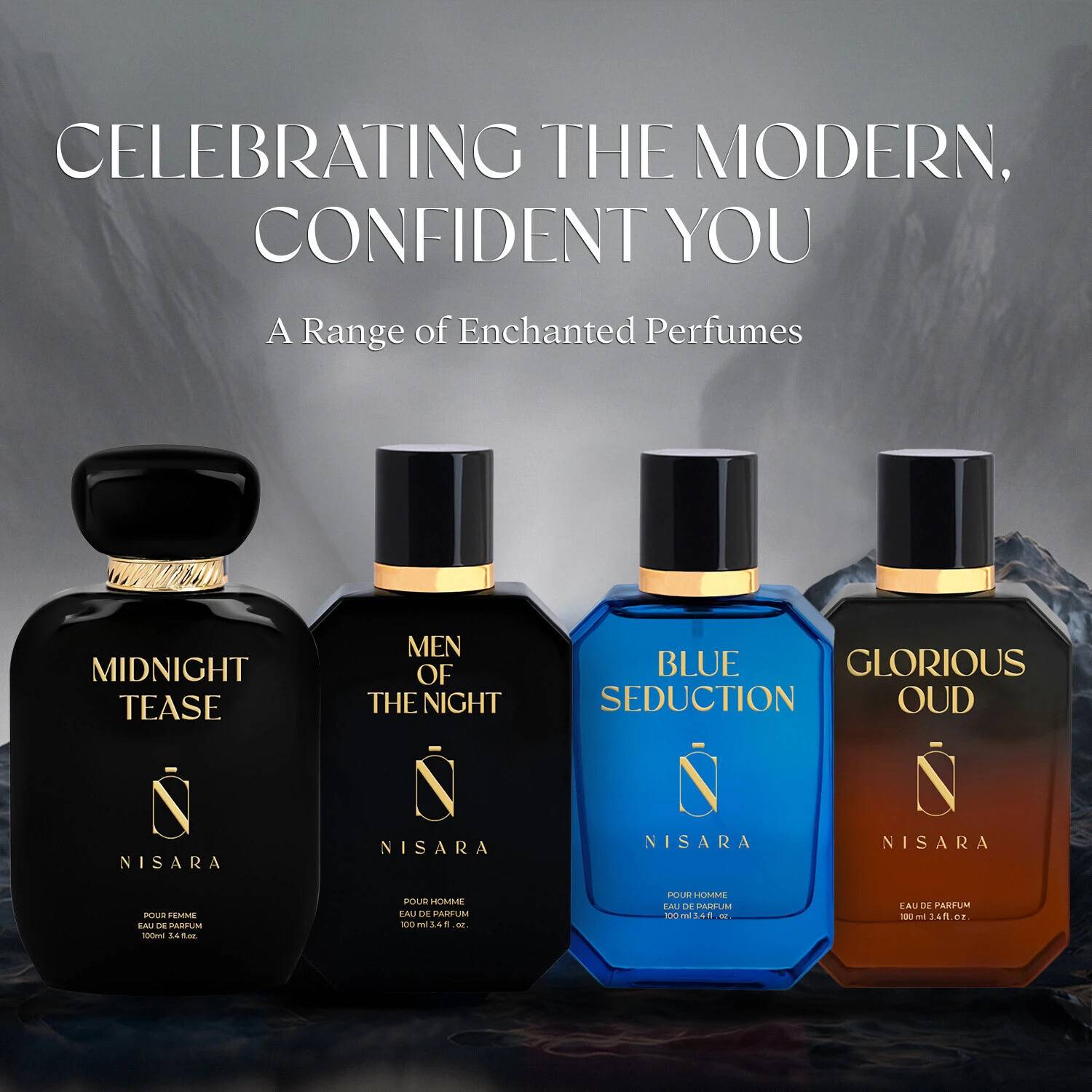 Nisara Midnight Tease & Men Of The Night Eau De Parfum 100ml X 2 - Image 2