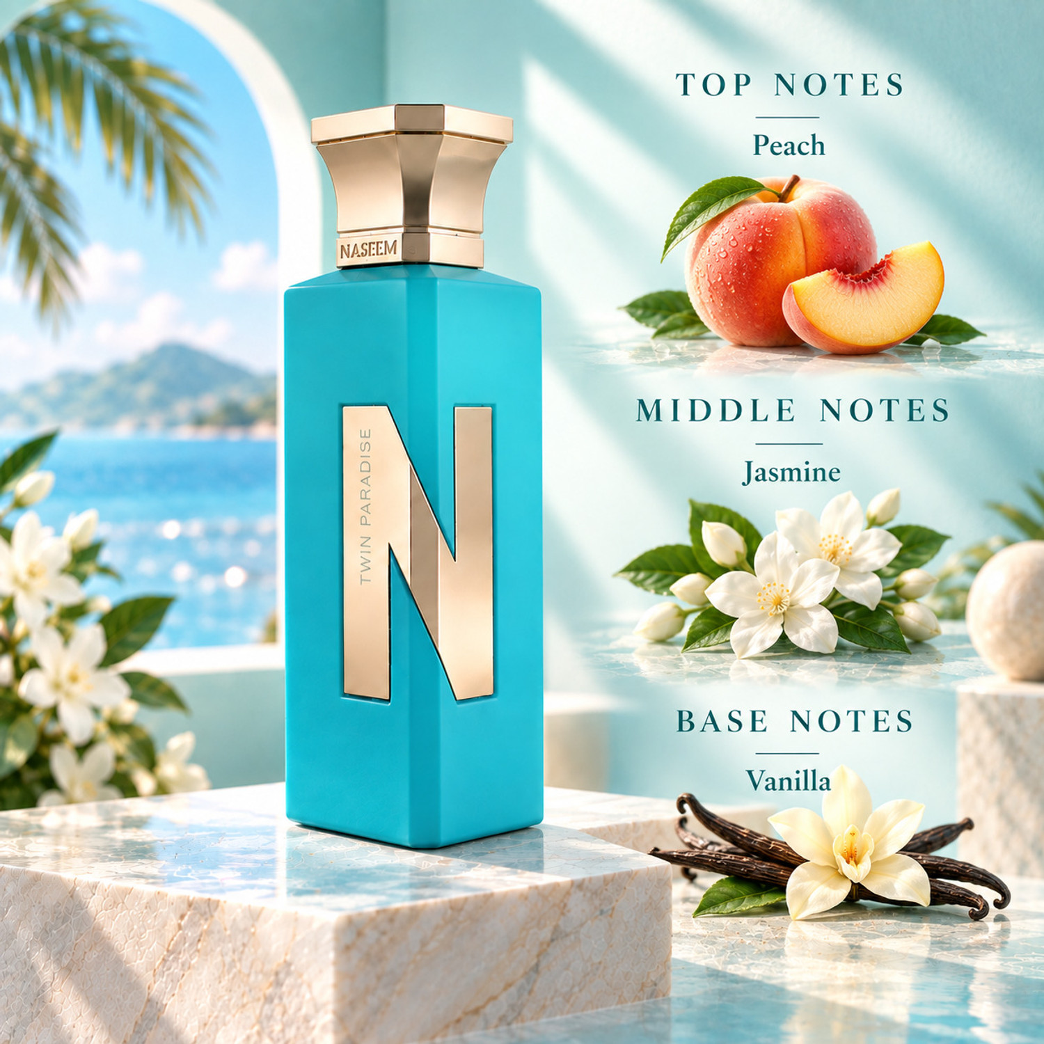 Image of NASEEM Twin Paradise Aqua Perfume Alcohol Free Long-Lasting Eau De Parfum Eau de Parfum - 75 ml (For Men & Women)