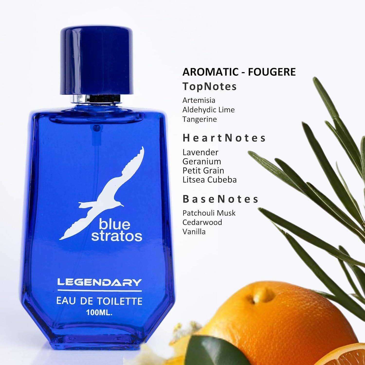 Buy Blue Stratos Legendary Eau de Toilette 100ml with Free