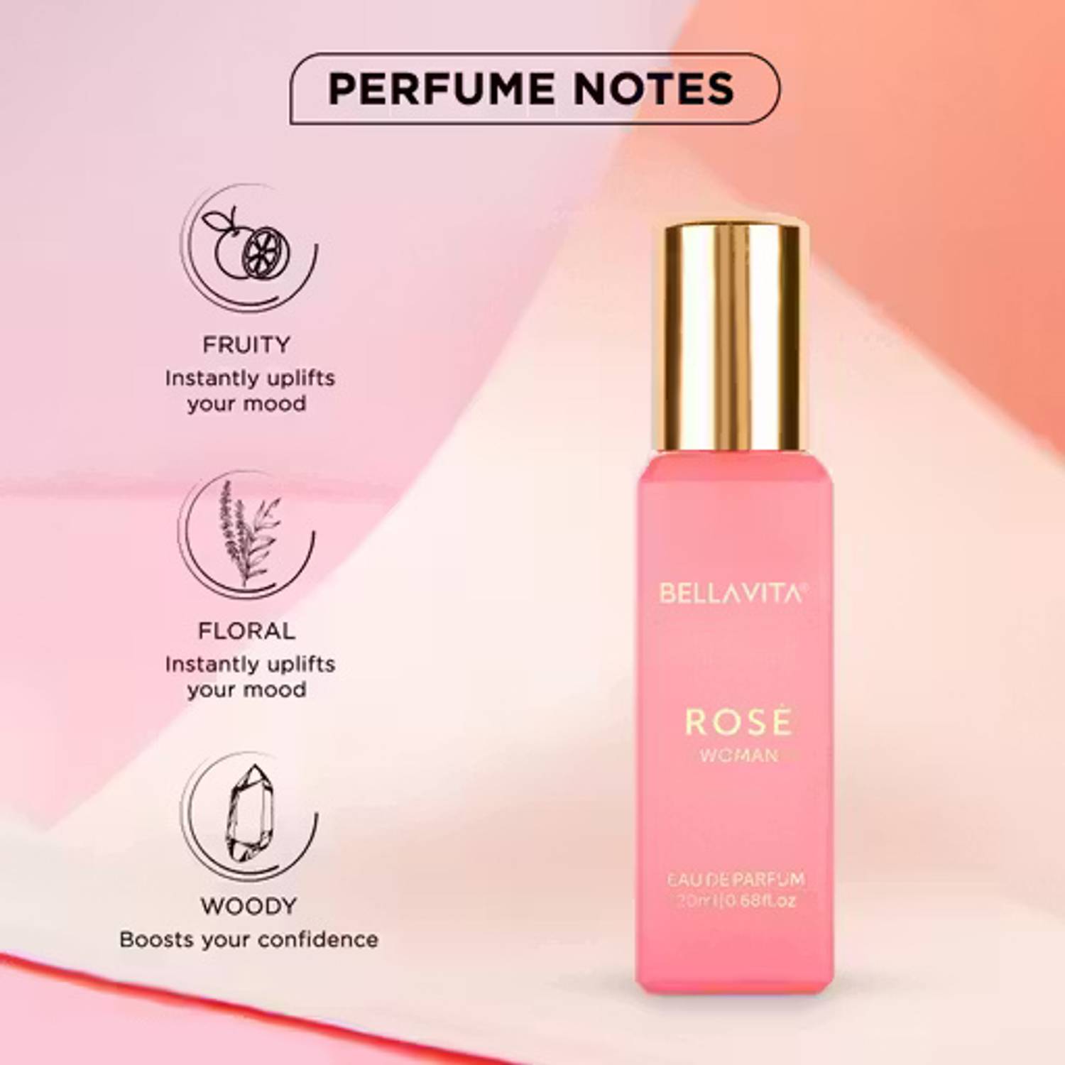 BELLAVITA Luxury ROSE Woman + WHITE OUD 40 ml Perfume - Image 3
