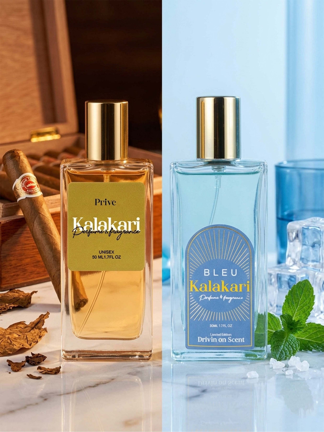 Image of kalakari perfume and fragrance Kalakari combo of 2 prive bleu perfume Perfume - 100 ml (For Men)