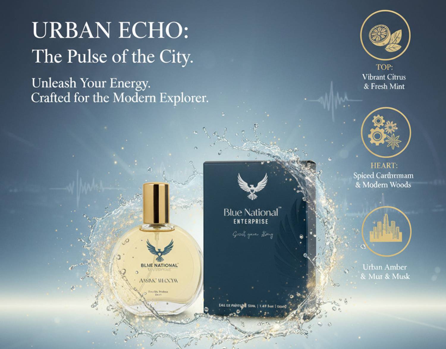 Blue National Enterprise Signature Urban Echo Perfume 50 ml - Image 4
