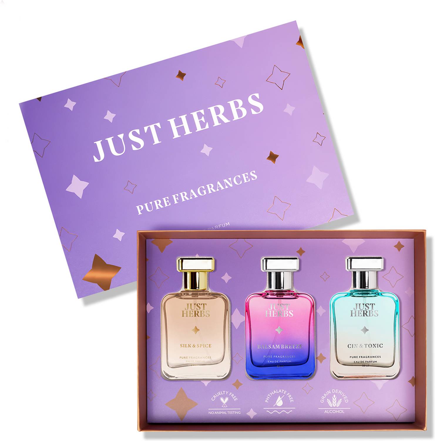 Just Harbs Pure Fragrances Trio Pack of 3 · 50 ml (150 ml total) - Image 1