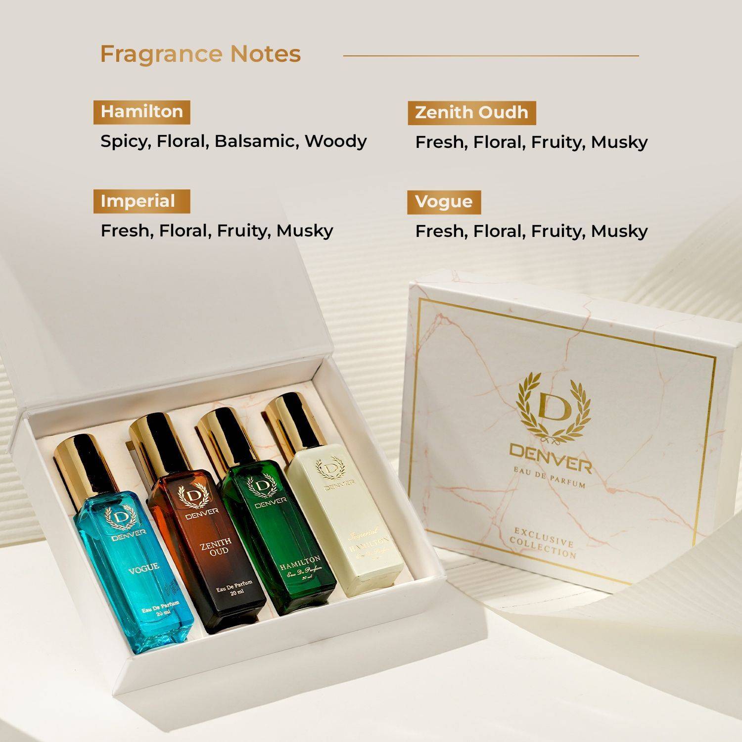 DENVER Luxury Collection Unisex Perfume 20ml x 4 - Image 4