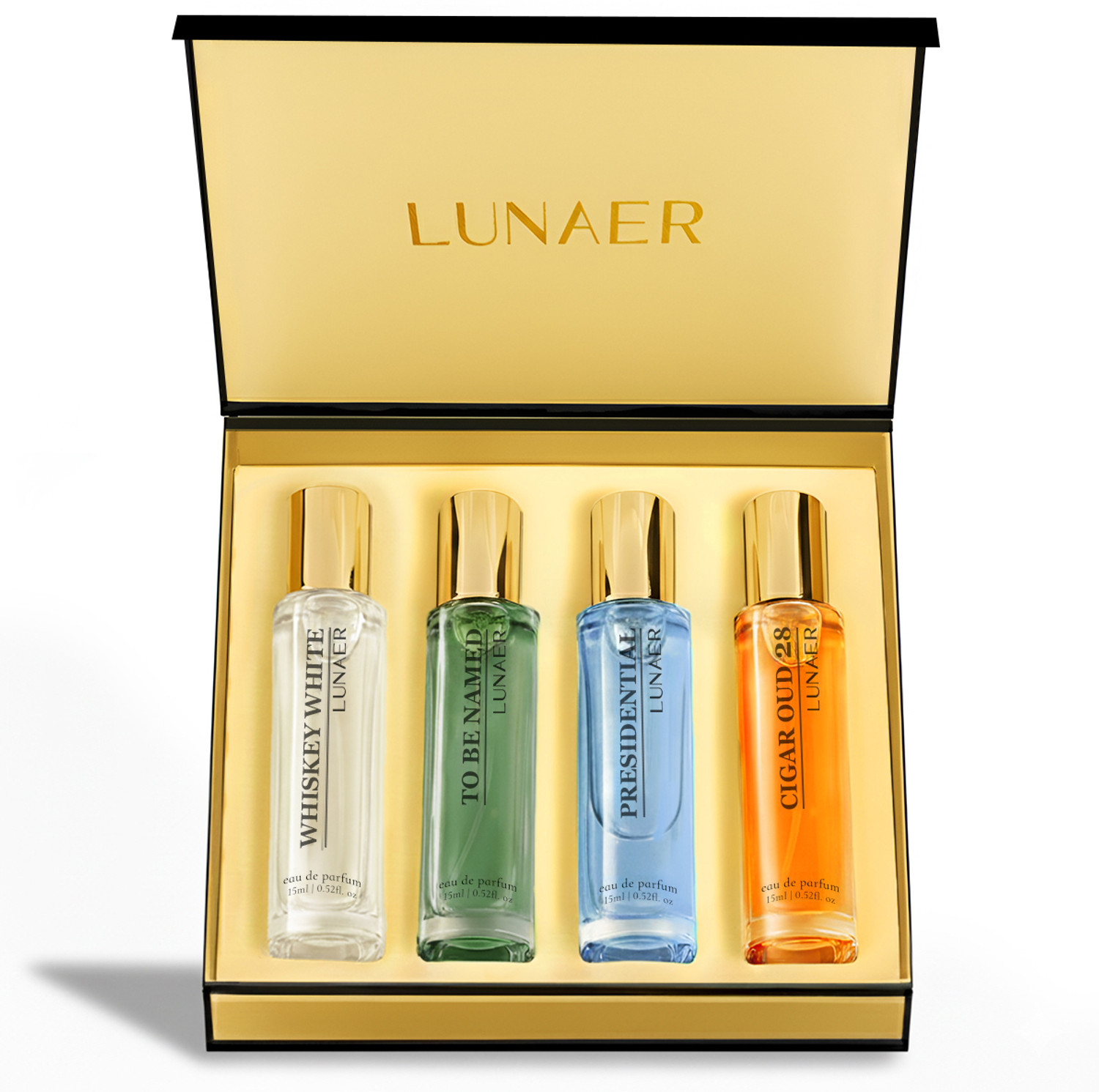 Image of Lunaer Luxury Perfume Gift Set - 4X15 ml Long Lasting Eau de Parfum - 60 ml
