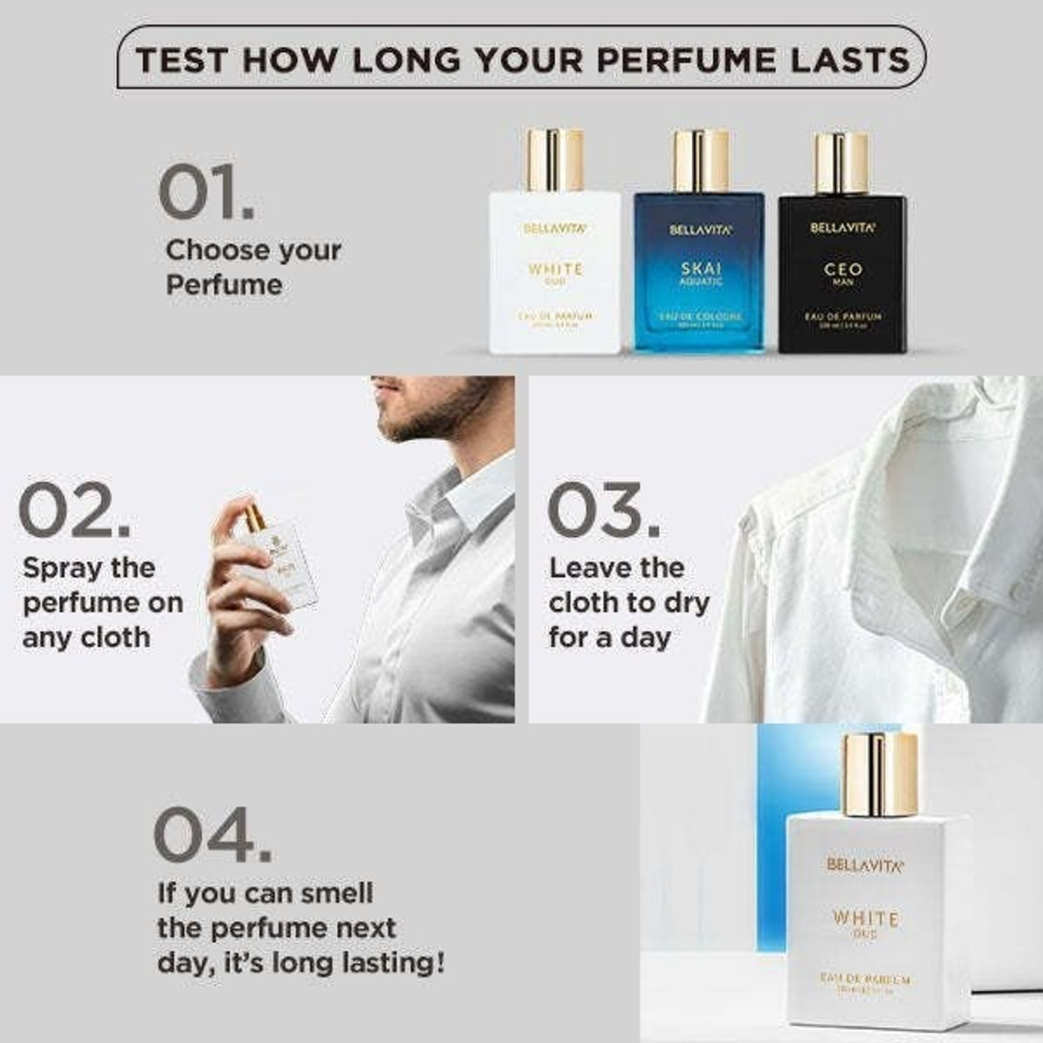 Image of Bellavita Luxury White Oud Signature Eau de Parfum for Men & Women Eau de Parfum - 100 ml