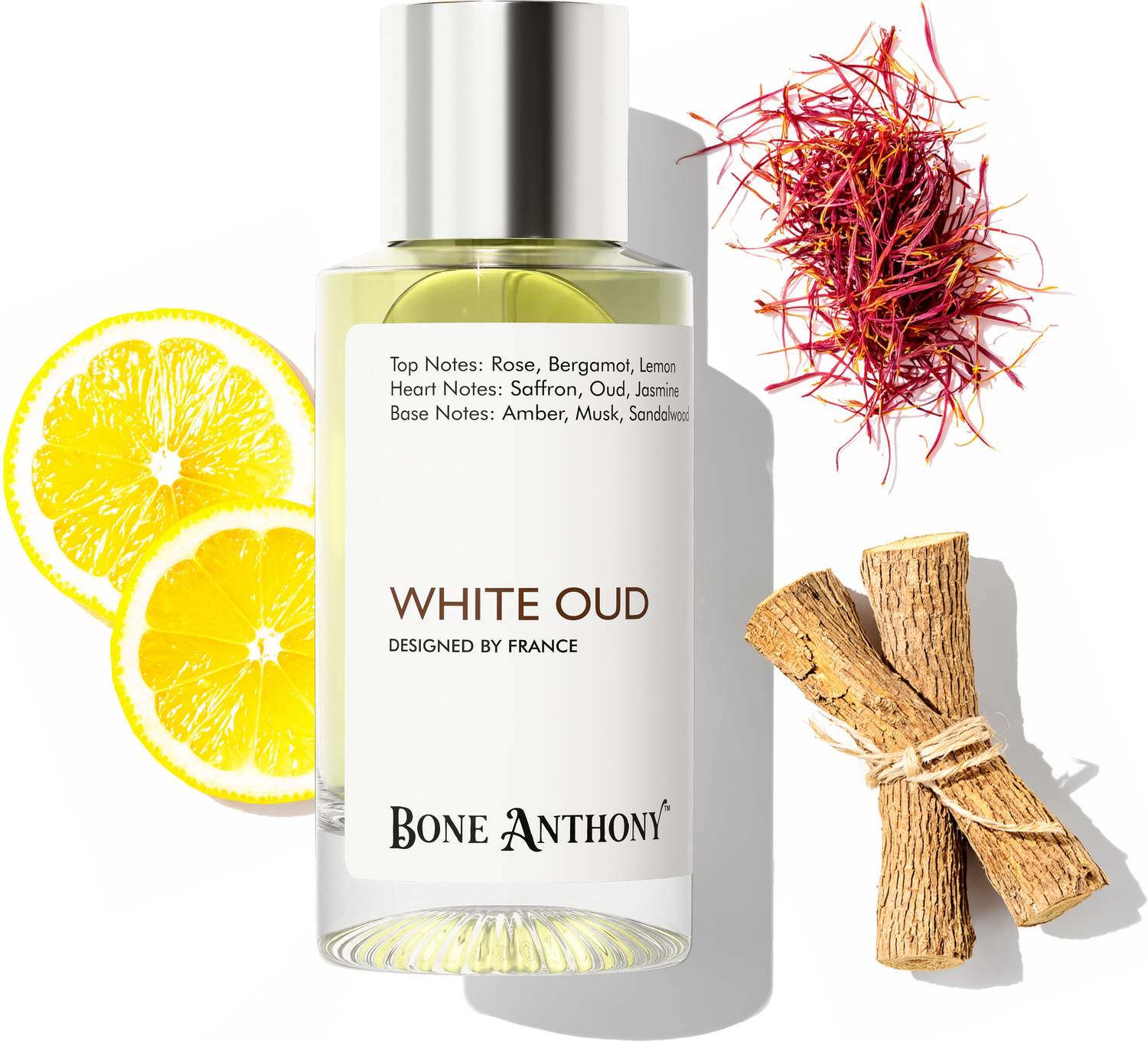 Bone Anthony White Oud Luxury Perfume | Luxurious Oud Essence Scent | Long Lasting Eau de Parfum  -  50 ml