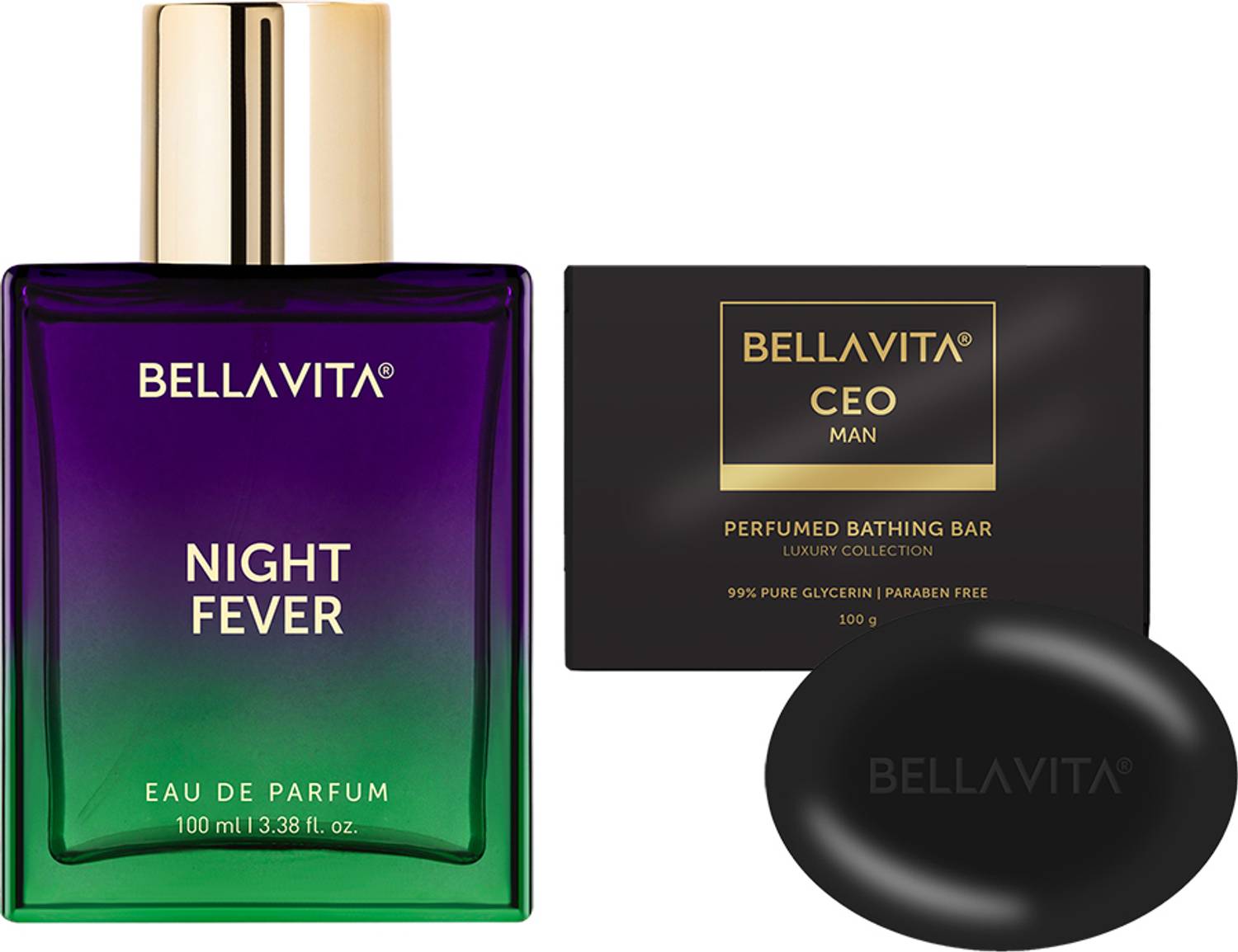BELLAVITA CEO Man Bath Soap + Night Fever Perfume 100 ml - Image 1