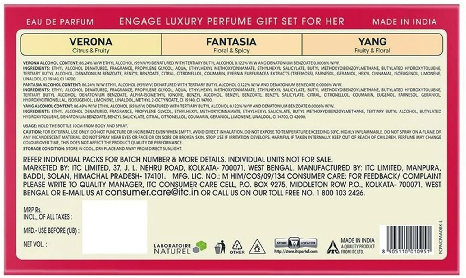 Image of Engage Luxury Perfume Gift Set Women Pack, 75ml (25ml X 3) Perfume - 75 ml (For Women)