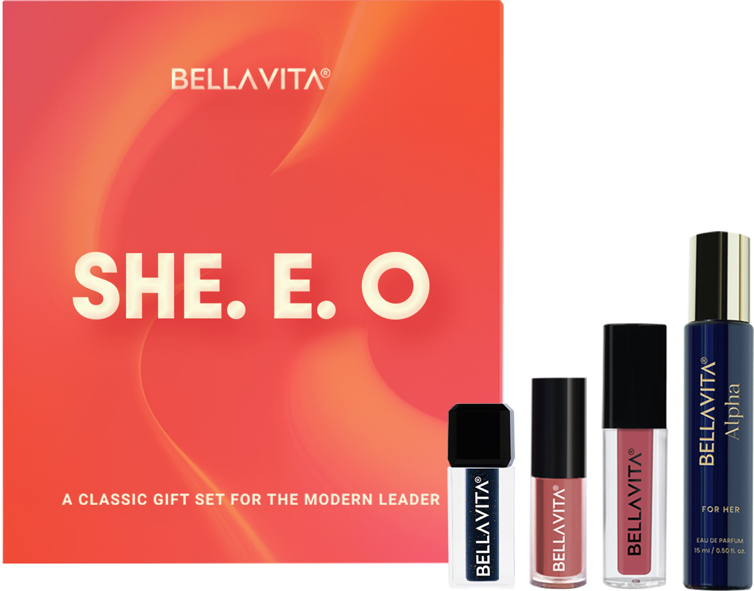 Image of BELLAVITA SHE.E.O Gift Set | Bold Color & Luxe Fragrance | Fast-Dry Formula Perfume - 21.6 ml