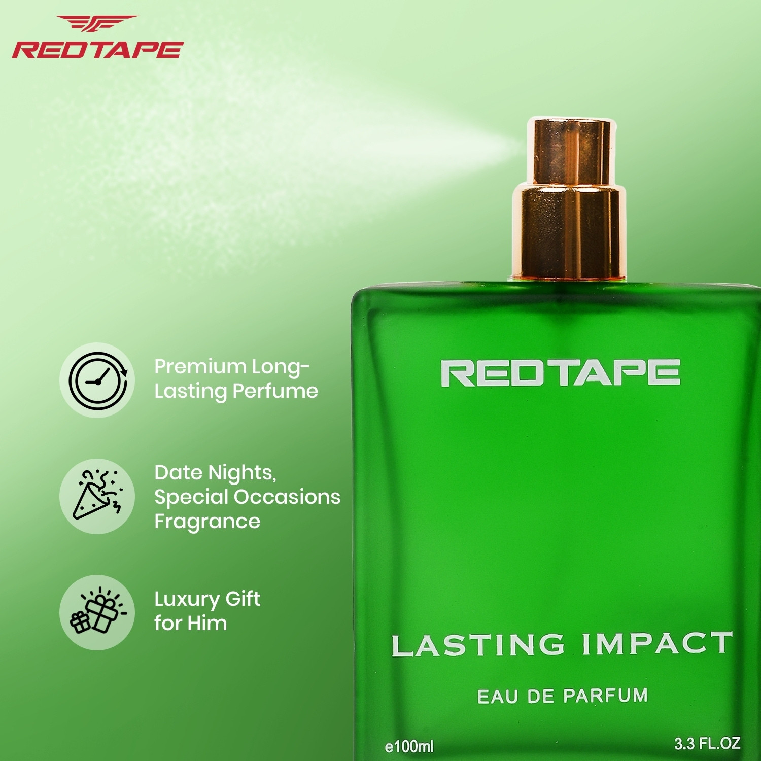 Image of Red Tape Premium Long-Lasting Perfume Lasting Impact Eau de Parfum - 100 ml