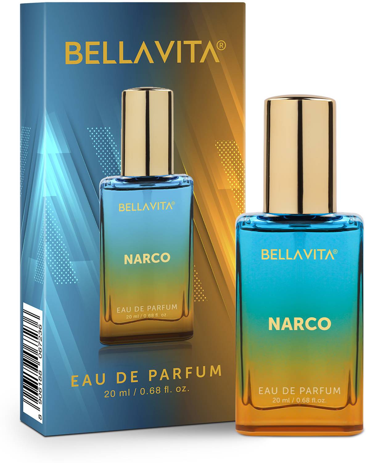 BELLAVITA NARCO perfume for Men & Women|Citrusy & Woody Notes|Long Lasting Fragrance| EDP Eau de Parfum - 20 ml