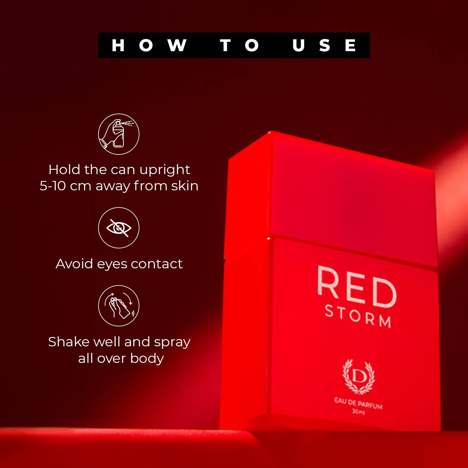 DENVER Red Strom 30ml Perfume - Image 4